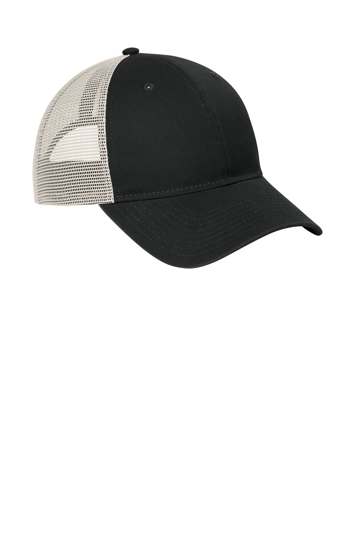 New Era 9TWENTY Unstructured Mesh Snapback Custom Caps, Black/ Stone [Owl AI]