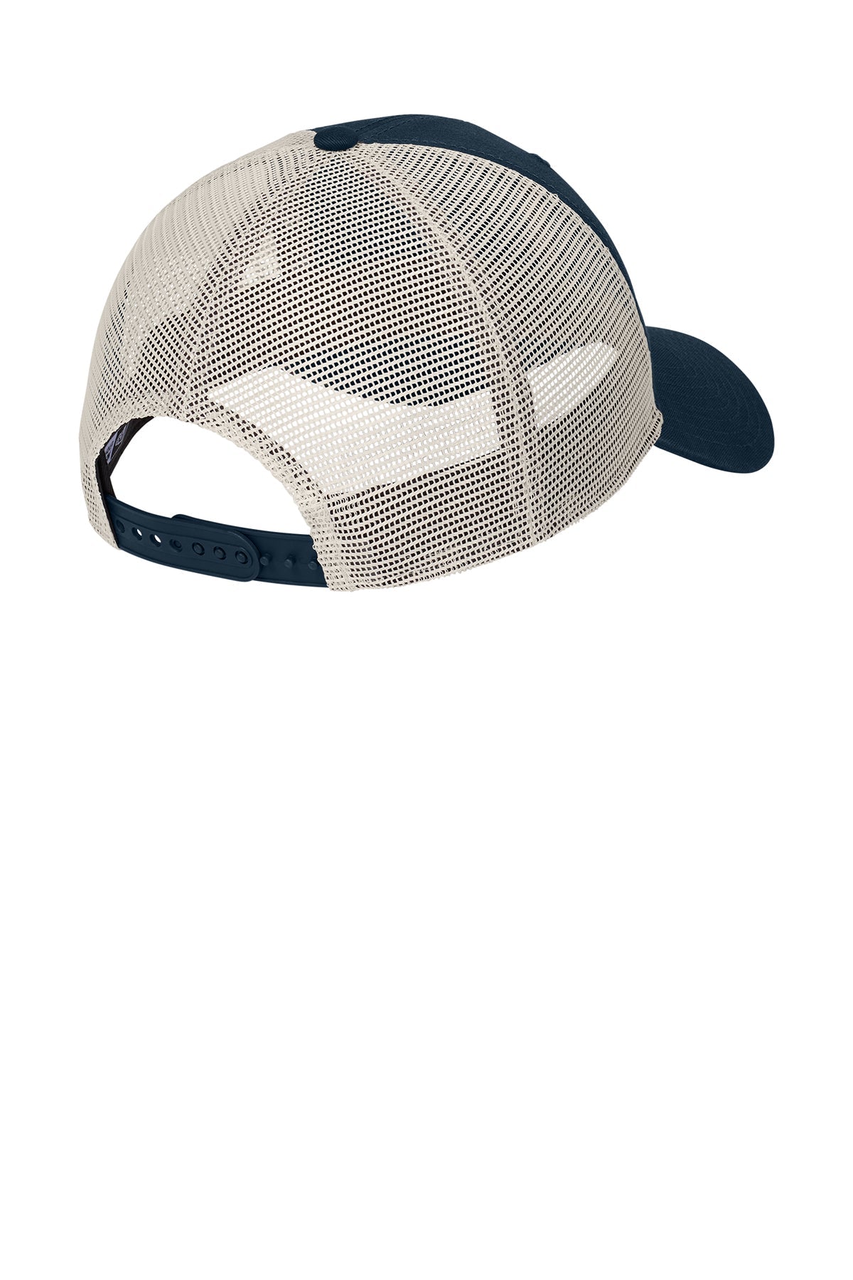 New Era 9TWENTY Unstructured Mesh Snapback Custom Caps, Deep Navy/ Stone [Sherpa LLC]