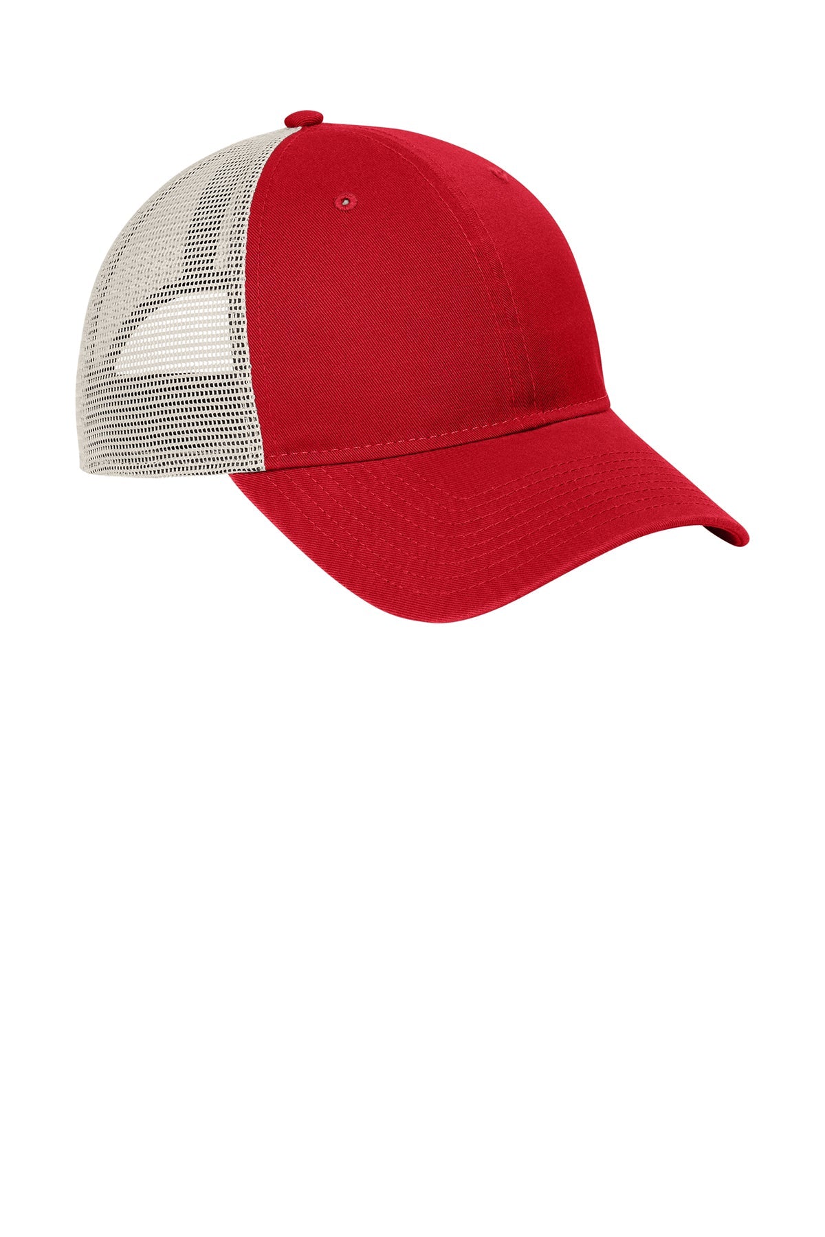 New Era 9TWENTY Unstructured Mesh Snapback Custom Caps, Scarlet/ Stone