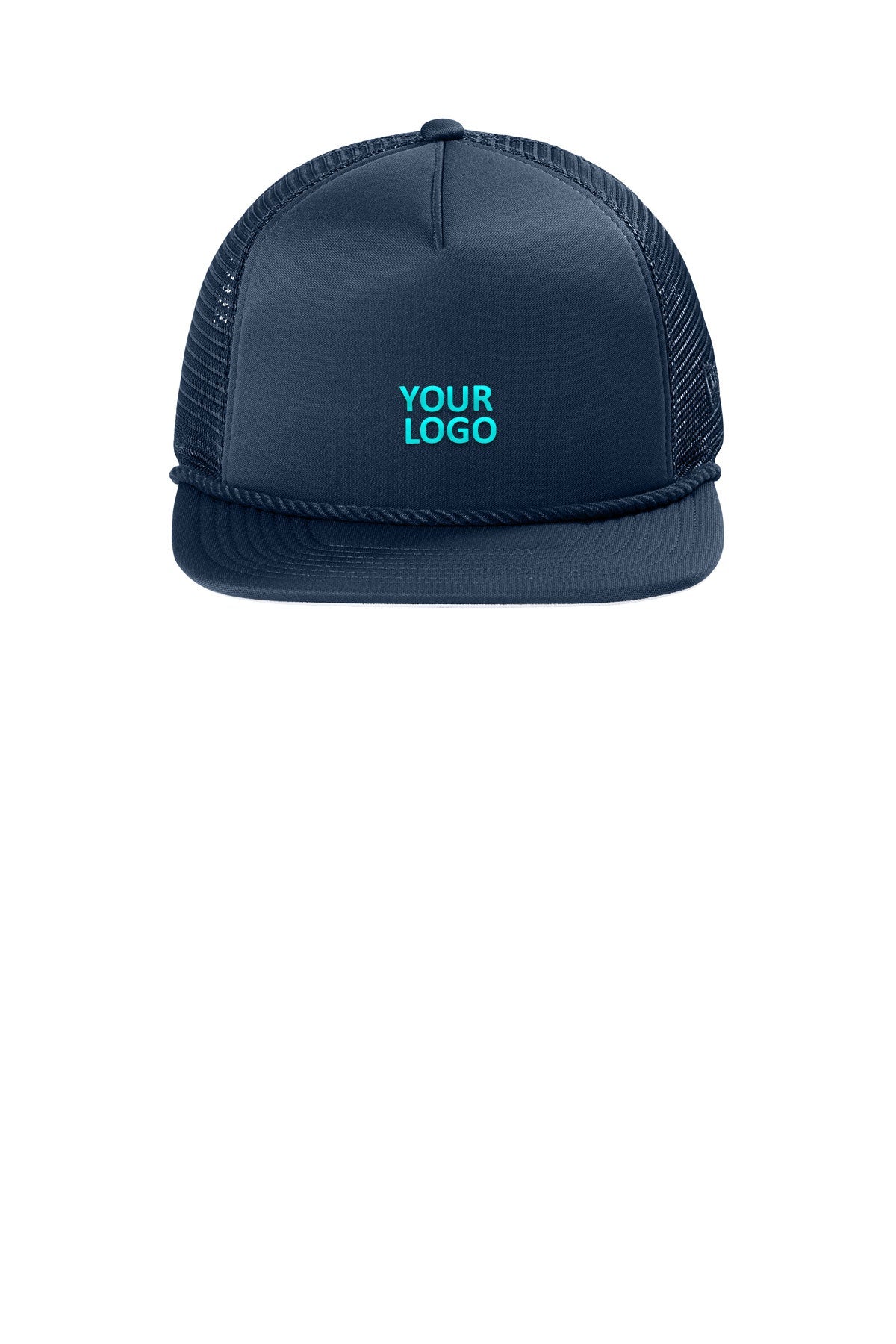 New Era Foam Rope Trucker Custom Caps, Deep Navy