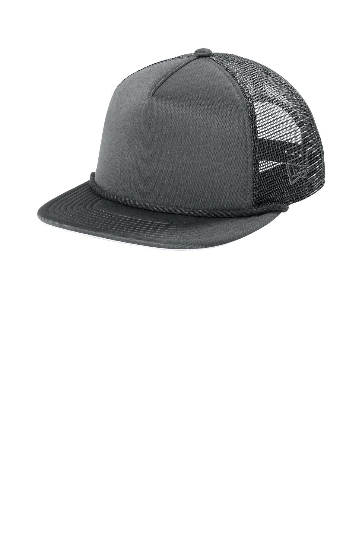 New Era Foam Rope Trucker Custom Caps, Graphite