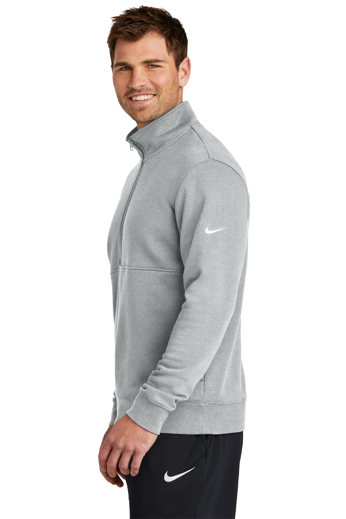 Nike Club Fleece Custom Quarter-Zips, Dark Grey Heather [Labenz & Associates]