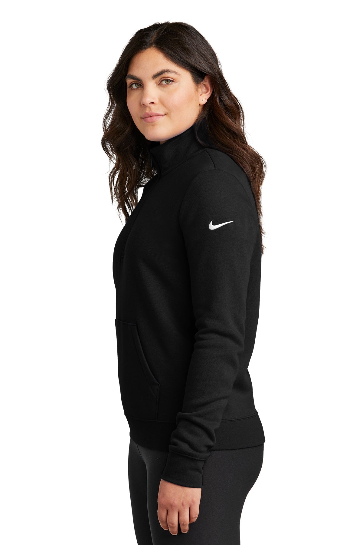 Nike Ladies Club Fleece Custom Quarter-Zips, Black [sean@hearthcorp.com]
