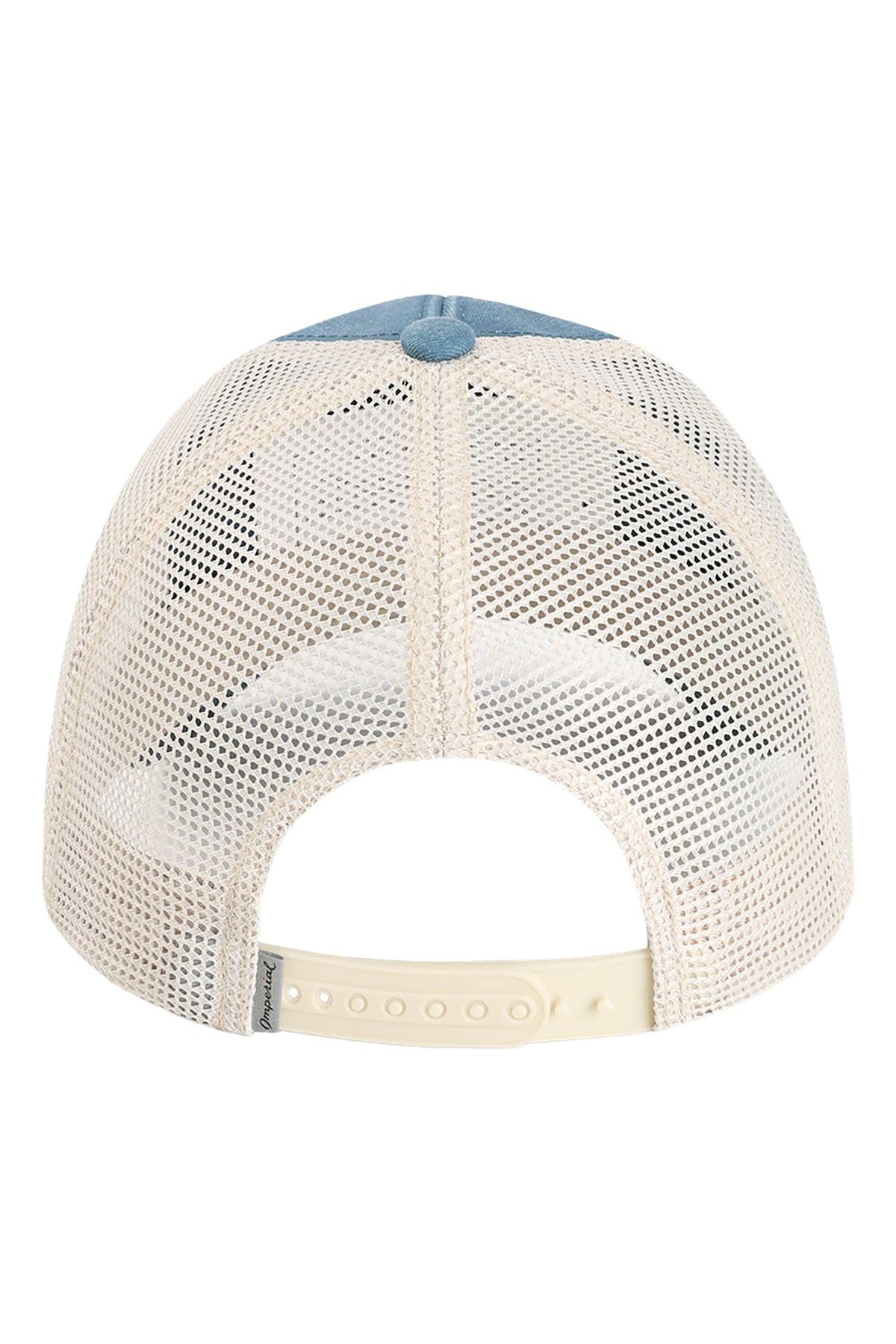 Imperial The Gambit Mesh Back Custom Caps, Breaker Blue/ Stone [Massachusetts Office of Coastal Zone Management]