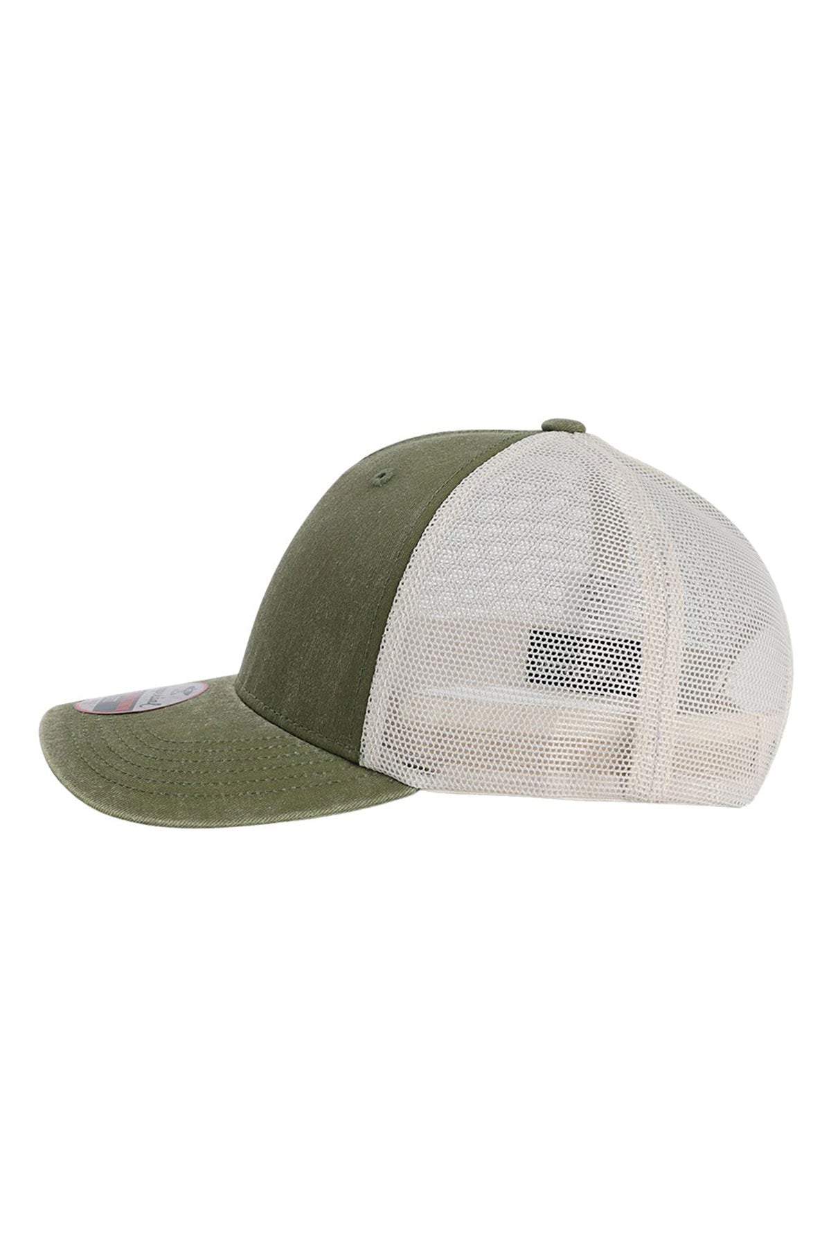 Imperial The Gambit Mesh Back Custom Caps, Olive Green/ Stone