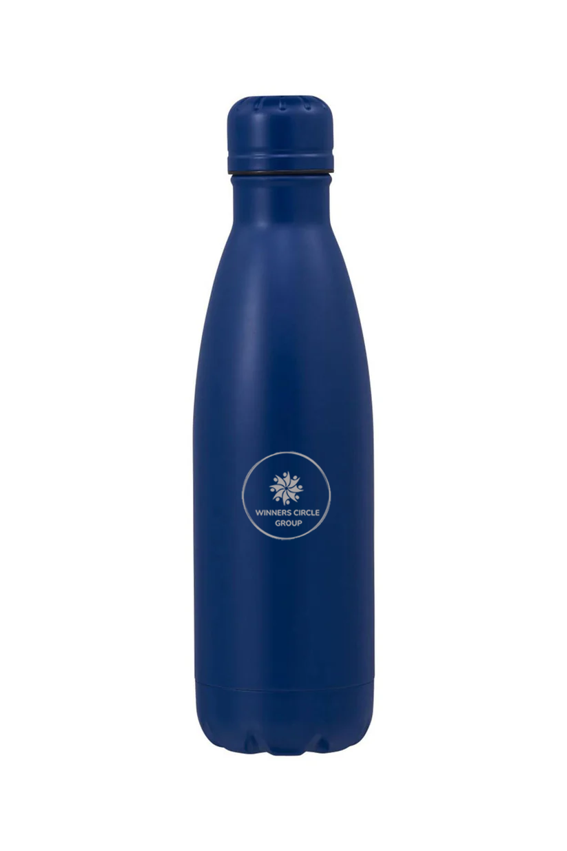 Copper Vacuum Insulated 17oz Bottle, Navy [Winners Circle Group]