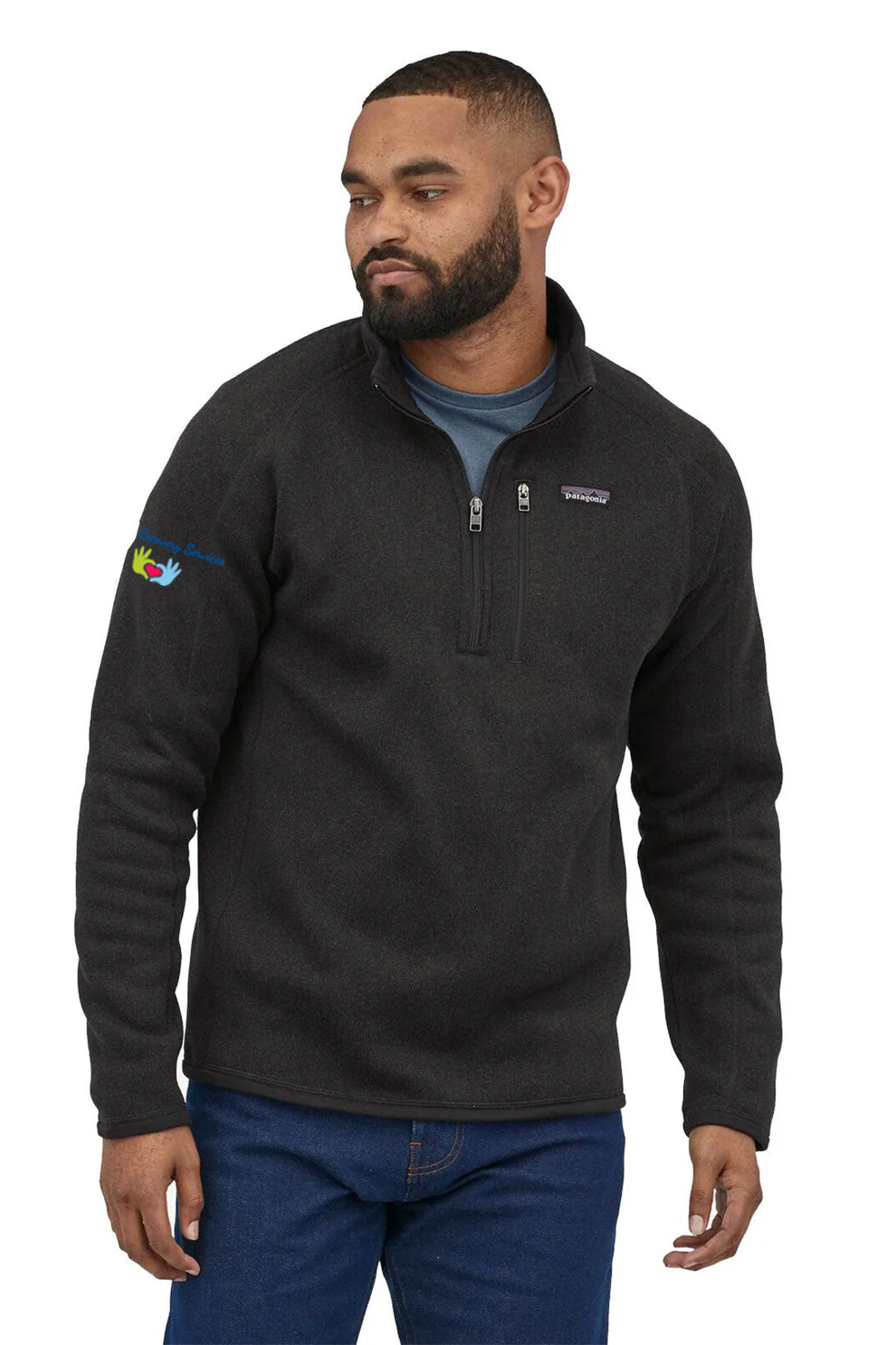 Patagonia Mens Better Sweater Quarter Zip, Black [Donor Recovery Services]