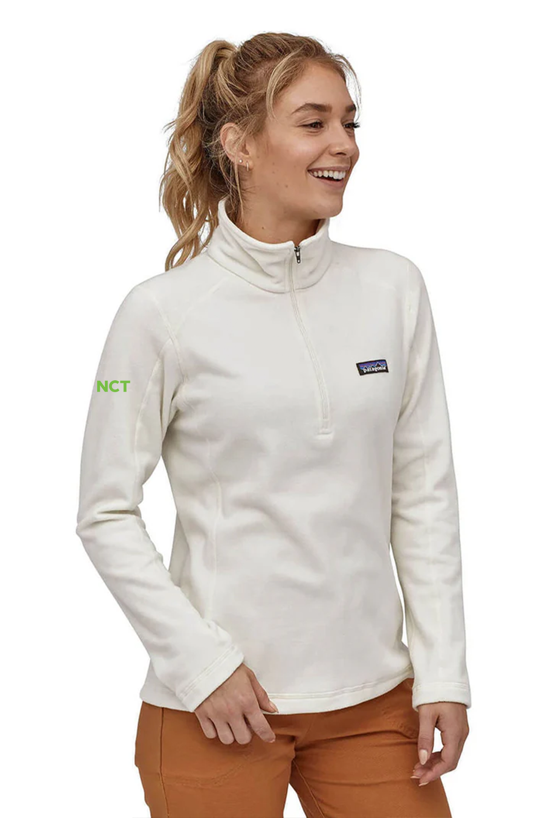 Patagonia Womens Micro D Quarter Zip, Birch White [NCT]