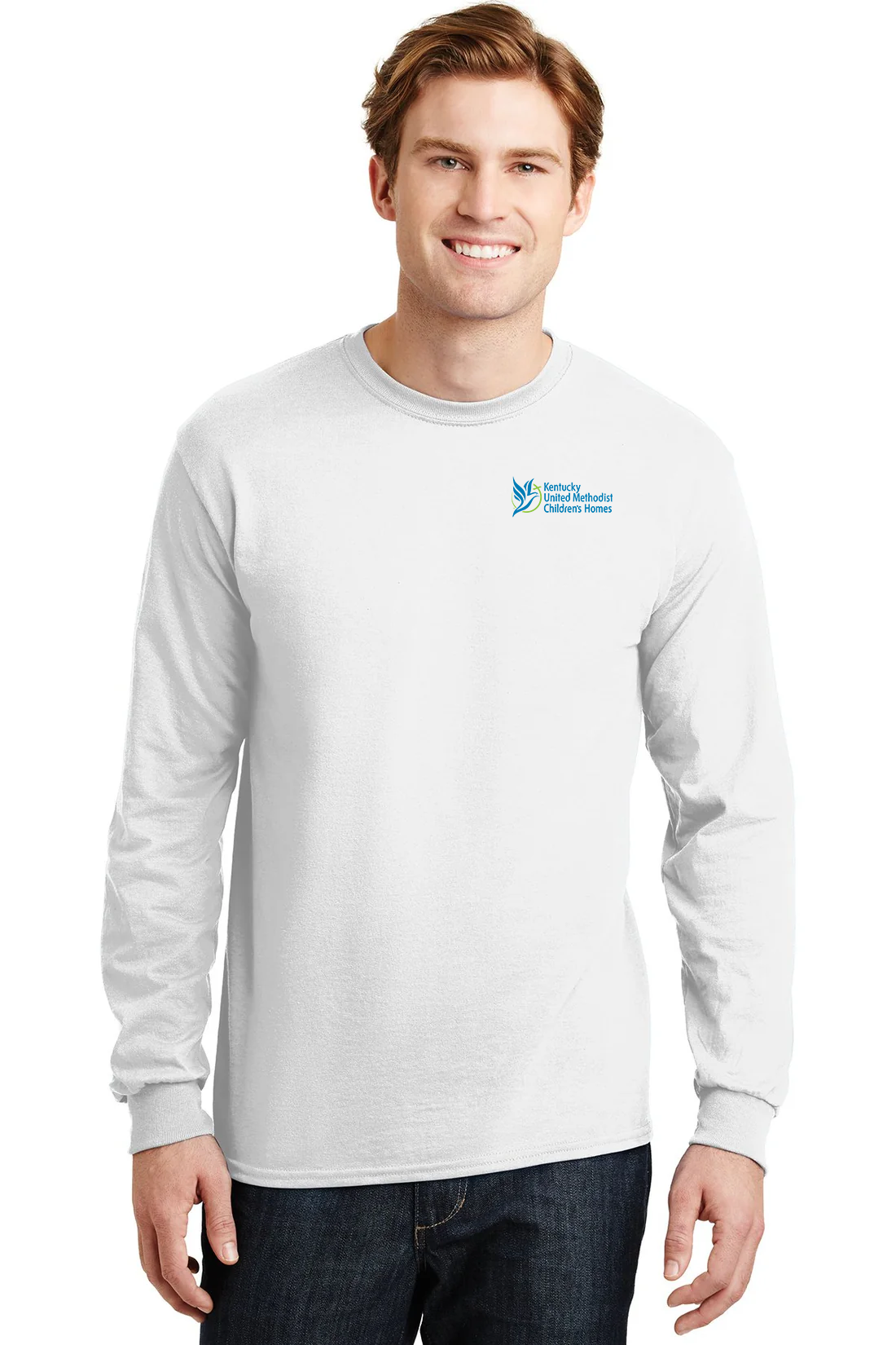Gildan Dryblend Cotton Poly Long Sleeve T Shirt, White [Kentucky United Methodist Children's Homes]