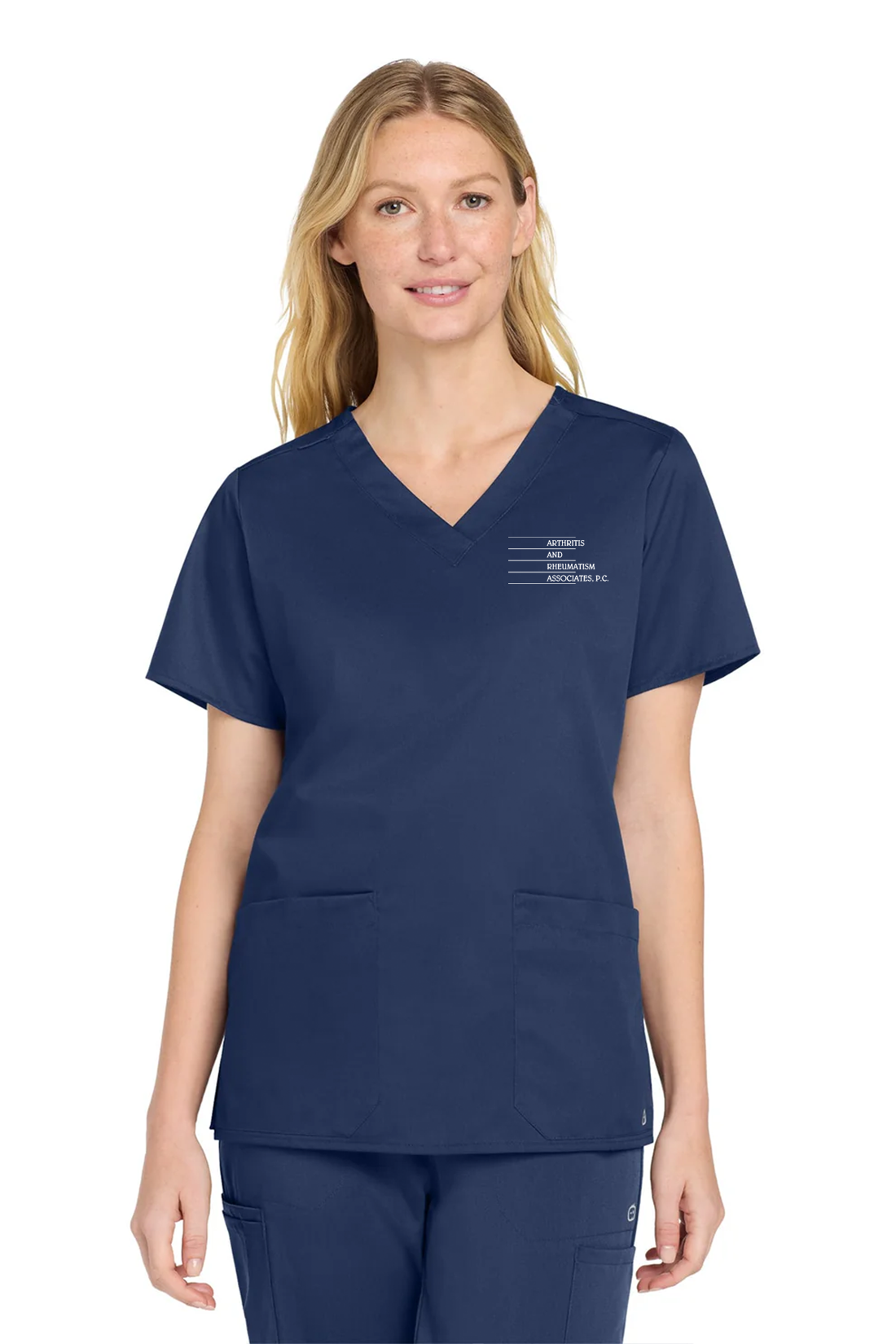 Wink Women’s WorkFlex V-Neck Top, Navy [Arthritis & Rheumatism Associates PC]