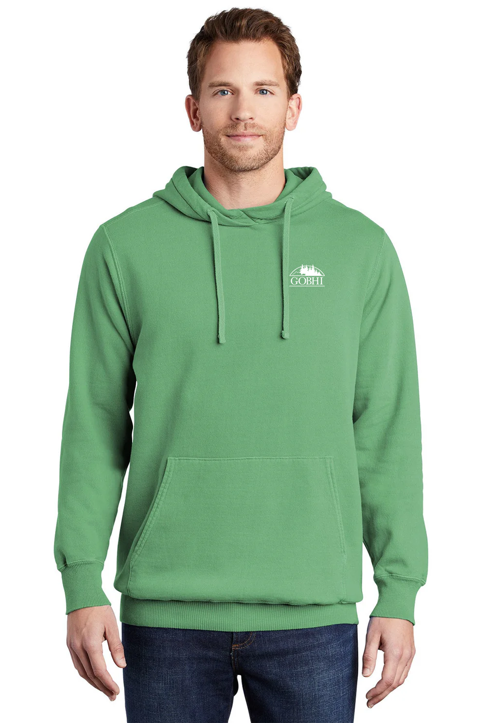 Port & Company Pigment Dyed Hoodie, Safari [GOBHI]