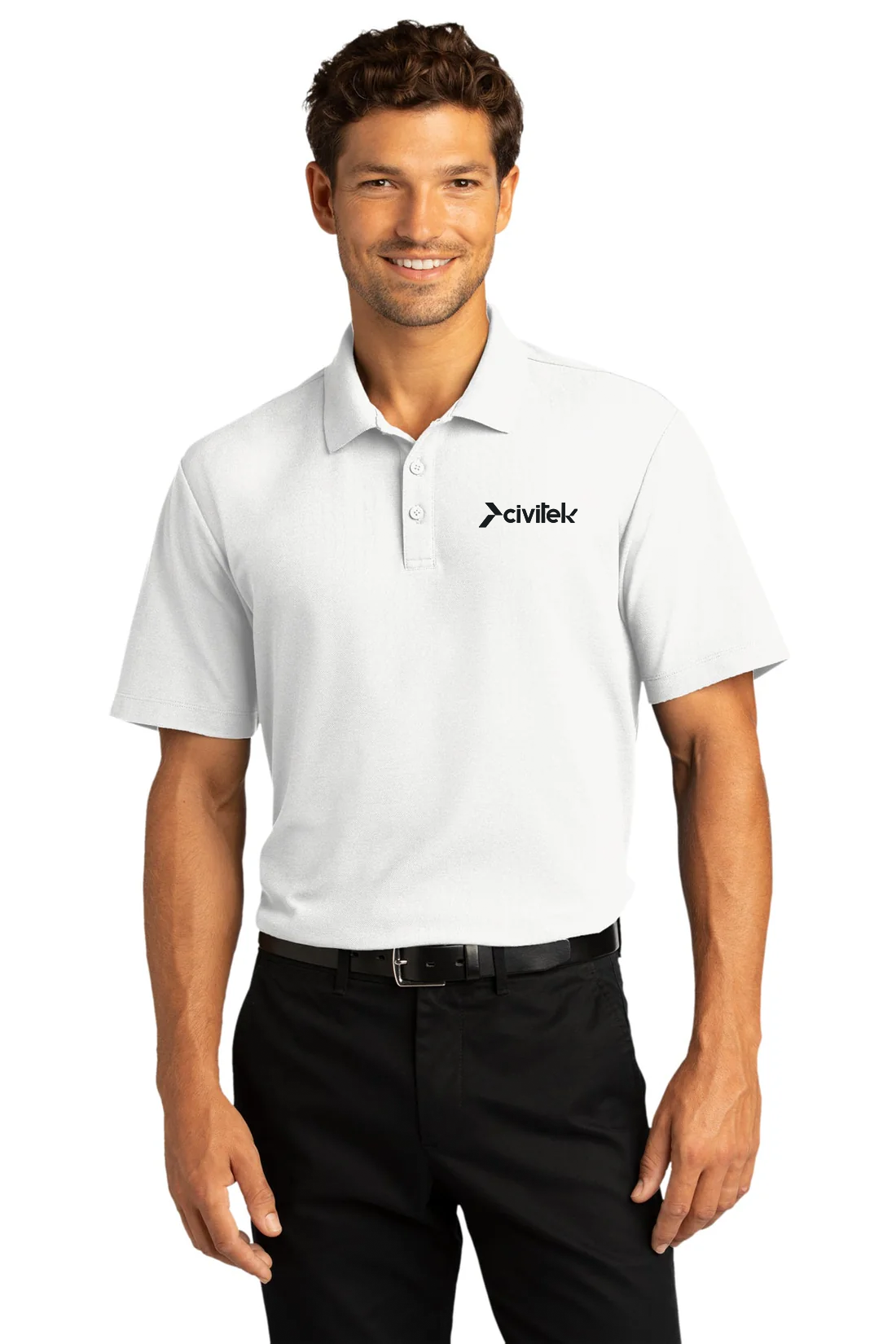 Port Authority SuperPro React Polo, White [FCCC/Civitek]