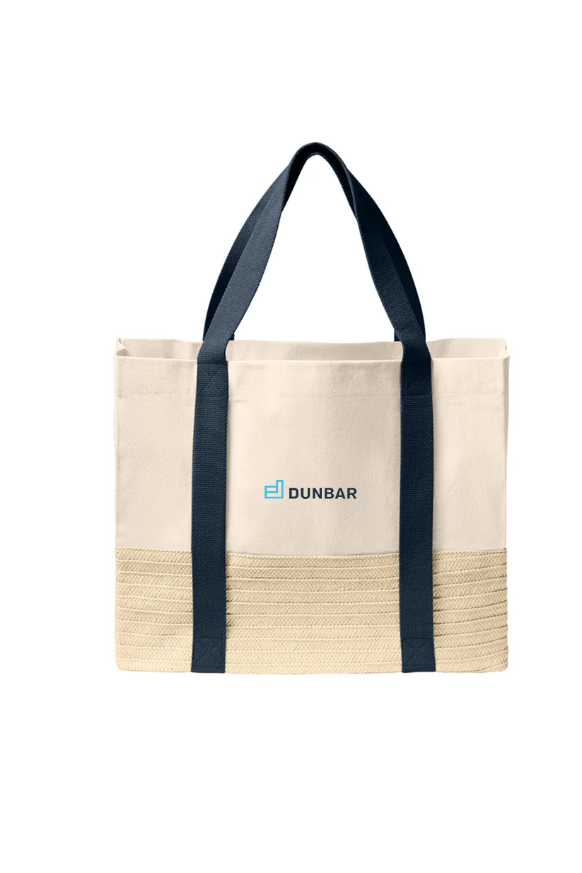 Port Authority Straw Market Tote, River Blue Navy [Dunbar]