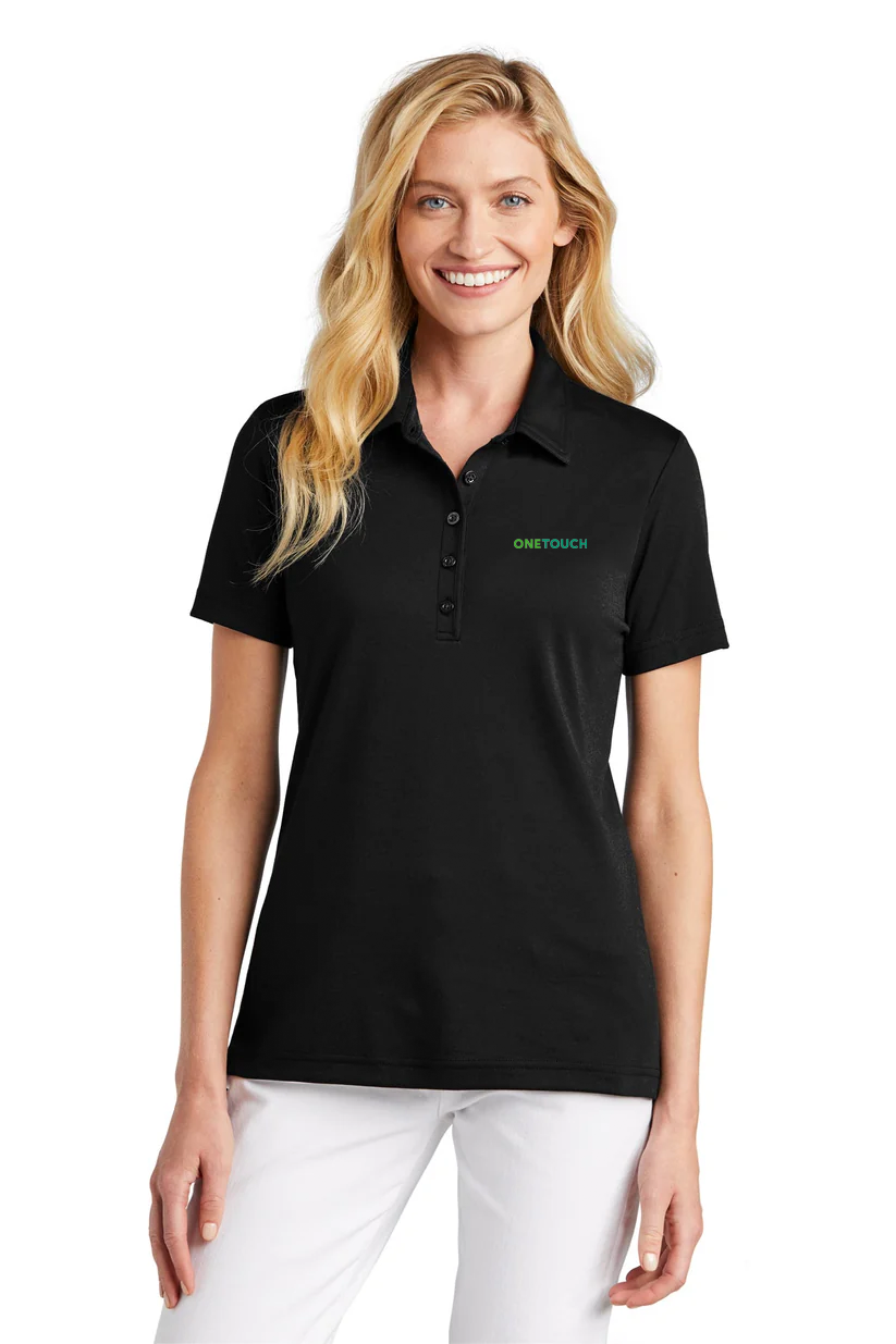 TravisMathew Ladies Oceanside Solid Polo, Black [OneTouch]