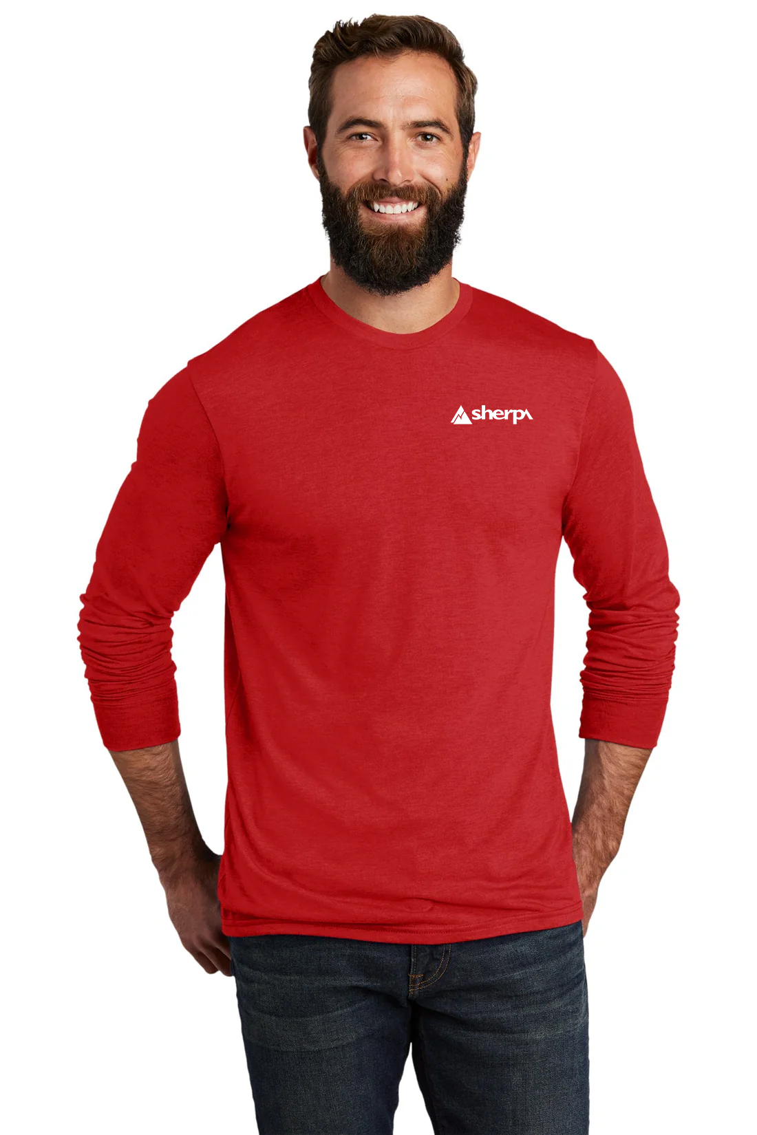 Allmade Unisex Tri-Blend Long Sleeve Tee, Rise Up Red [Sherpa LLC]
