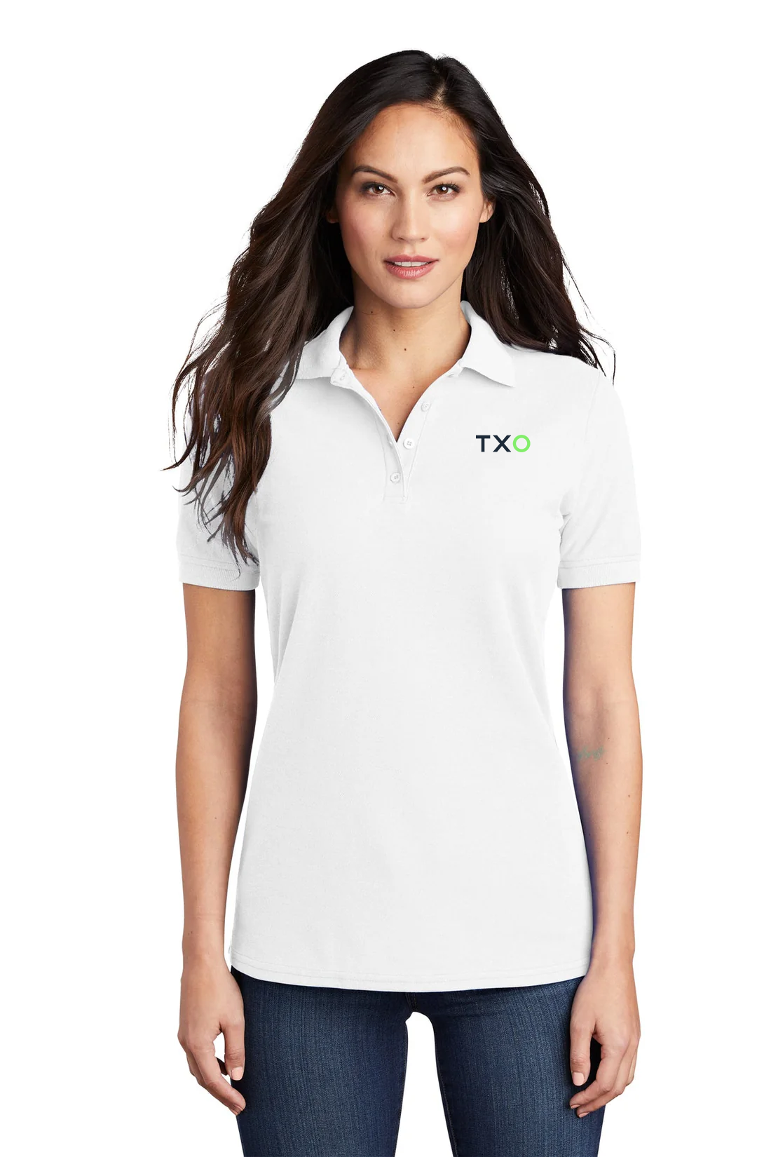 Port & Company Ladies Pique Polo, White [TXO]