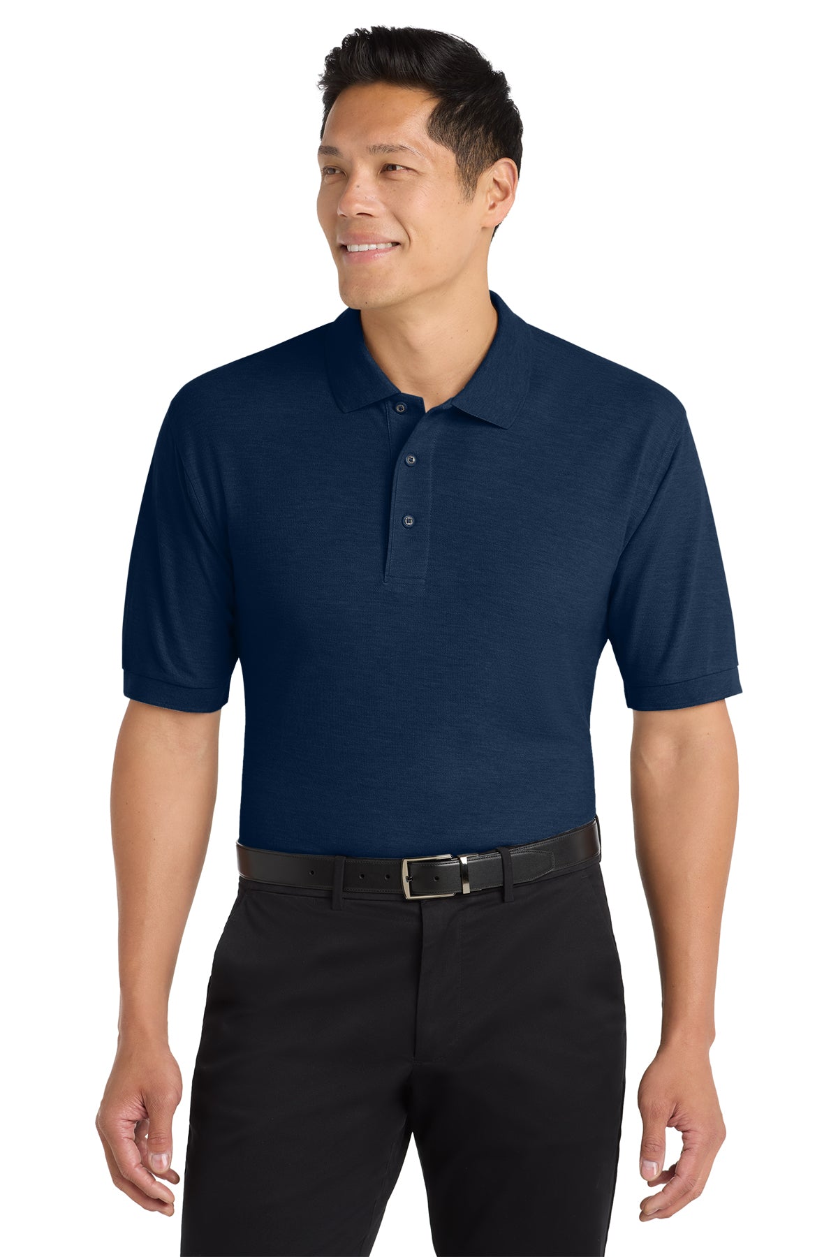 Port Authority Extended Size Custom Silk Touch Polo, Navy