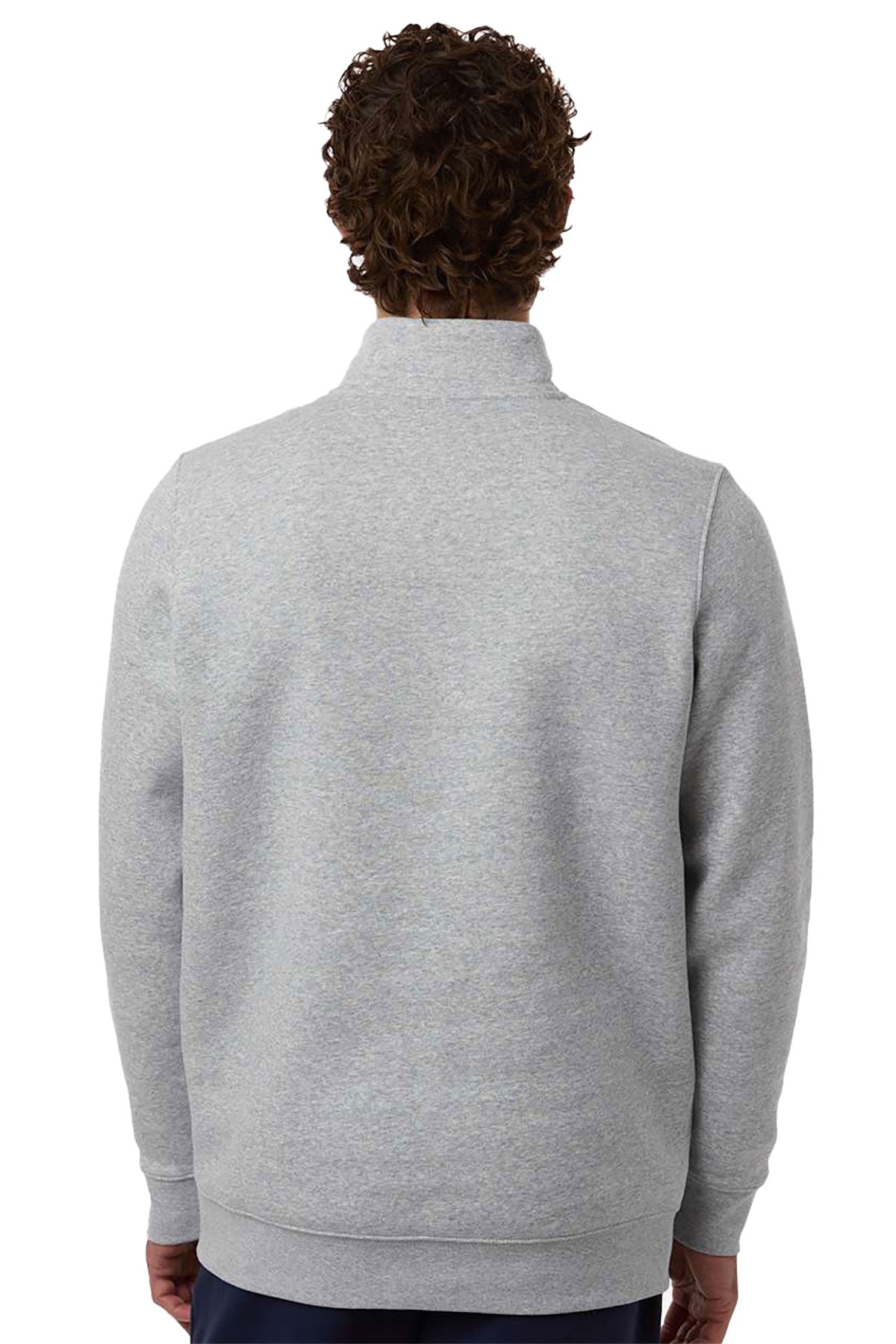 Under Armour Icon Fleece Custom Quarter-Zips Pullover, Grey Light Heather/ White