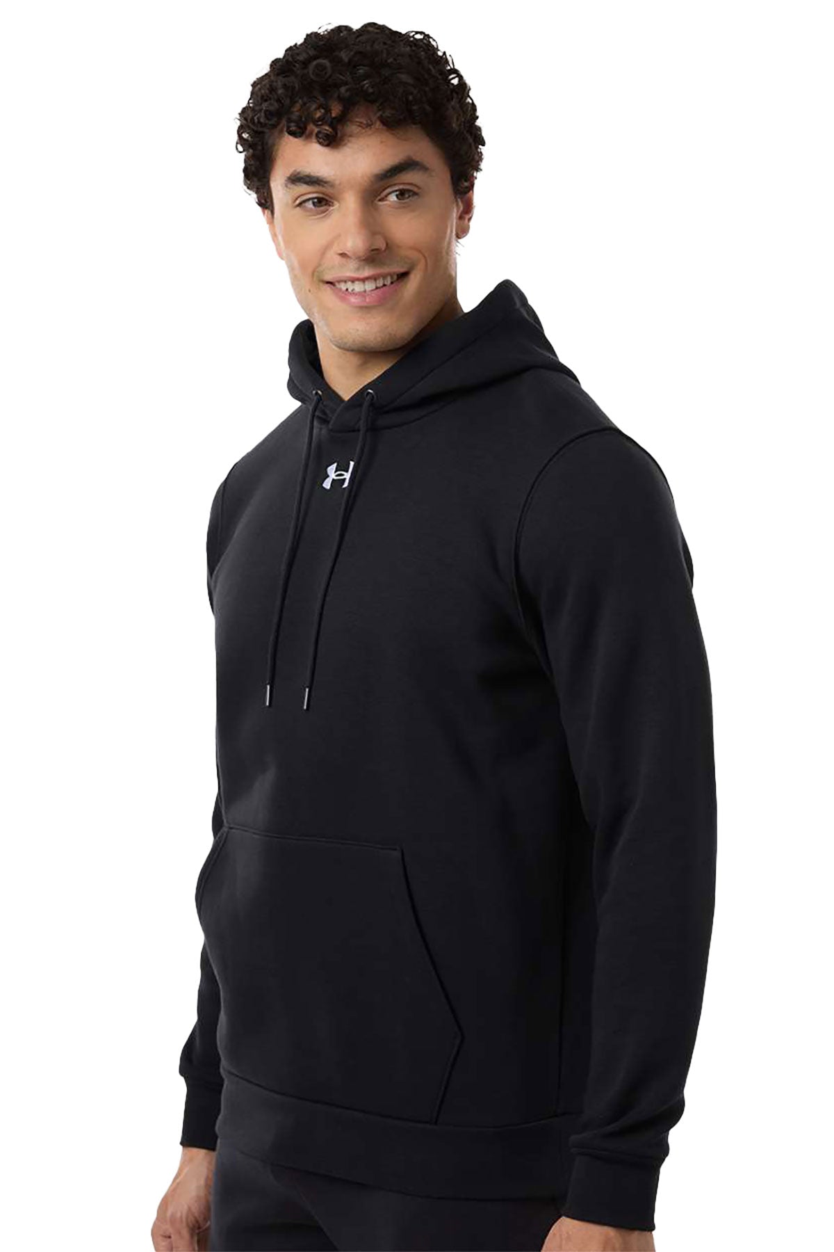 Under Armour Team Icon Fleece Custom Hooded Sweatshirts, Black/ White