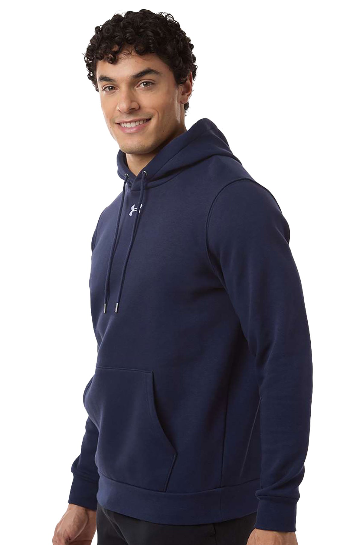 Under Armour Team Icon Fleece Custom Hooded Sweatshirts, Midnight Navy/ White