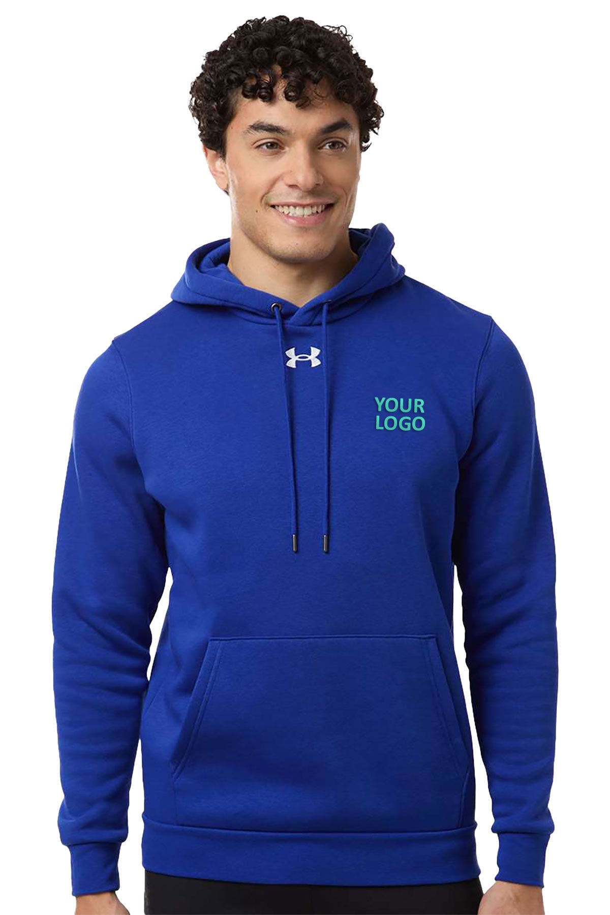 Under Armour Team Icon Fleece Custom Hooded Sweatshirts, Royal/ White