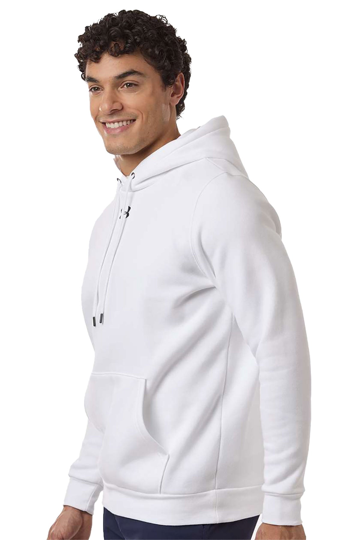 Under Armour Team Icon Custom Fleece Hooded Sweatshirts, White/ Grey Medium Heather