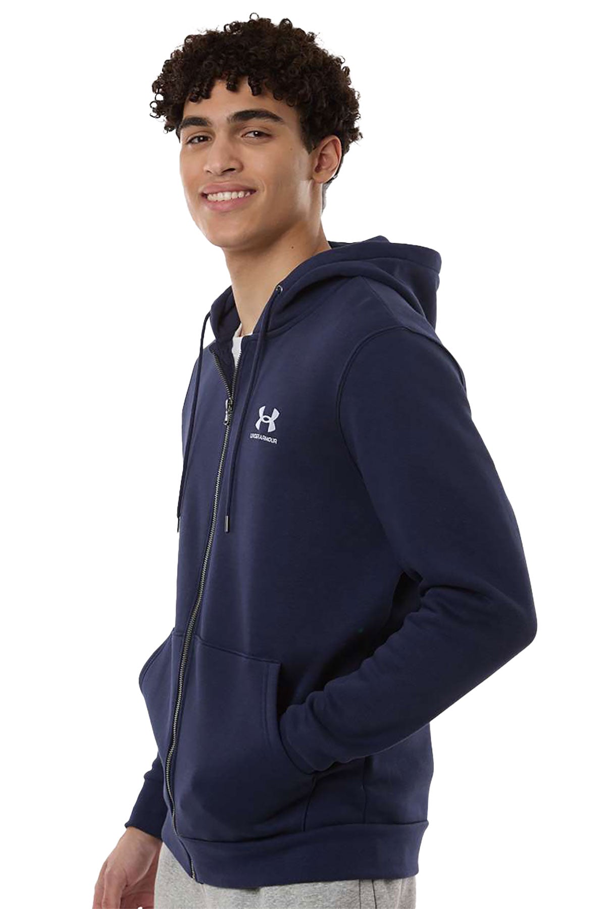 Under Armour Icon Fleece Custom Hooded Full-Zips, Midnight Navy/ White