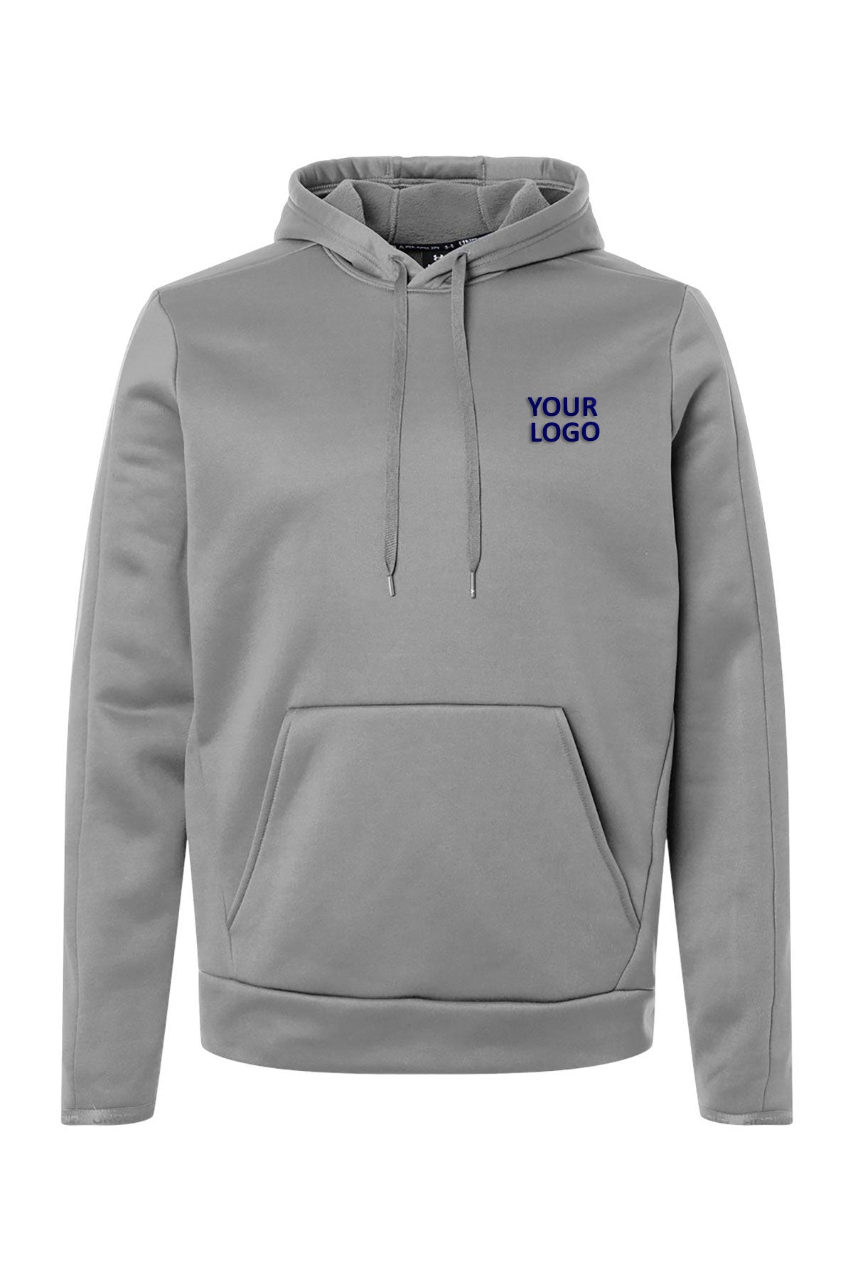 Under Armour Armour Fleece Pro Custom Hooded Sweatshirts, Grey/ White