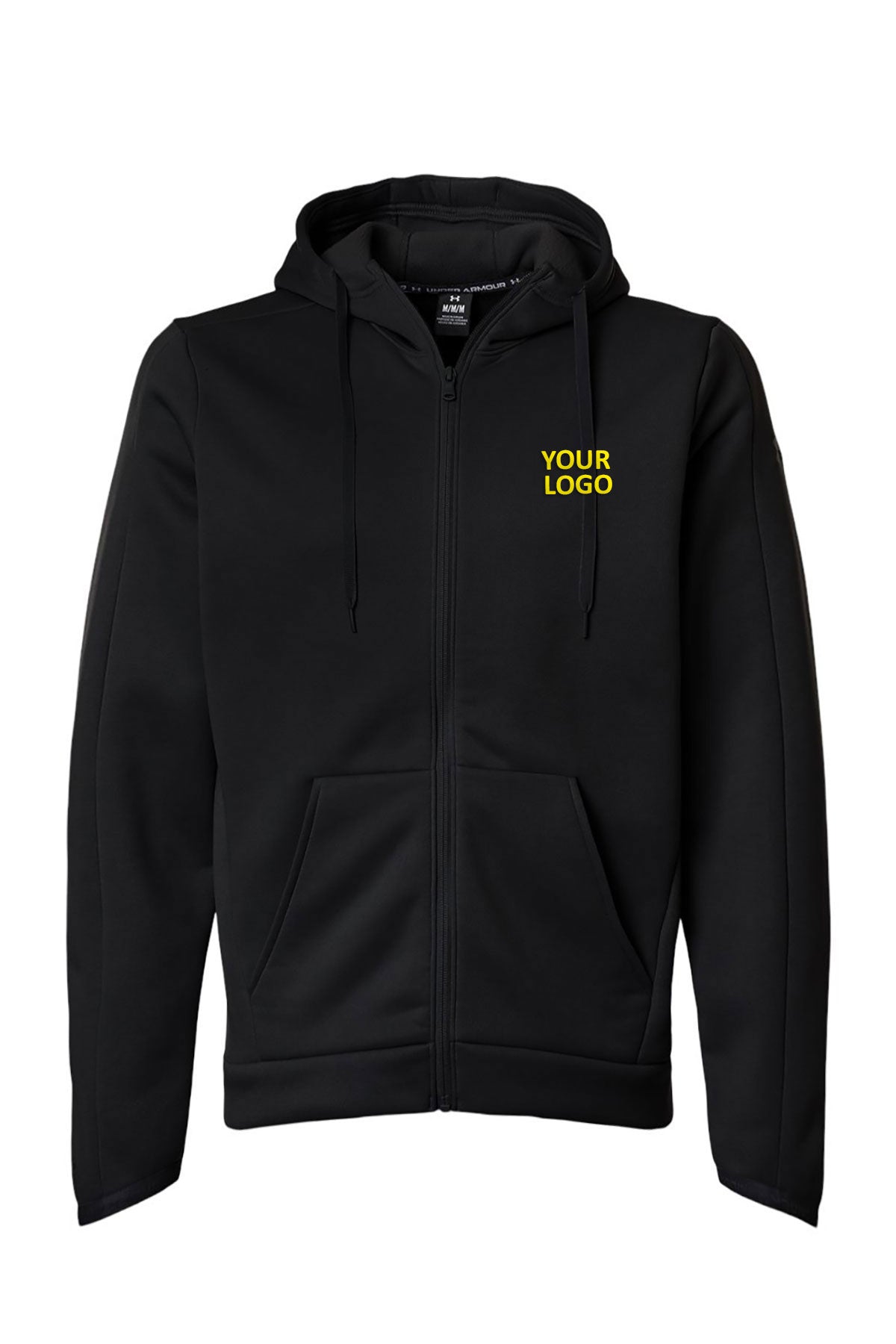 Under Armour Armour Fleece Pro Custom Hooded Full-Zips, Black/ White