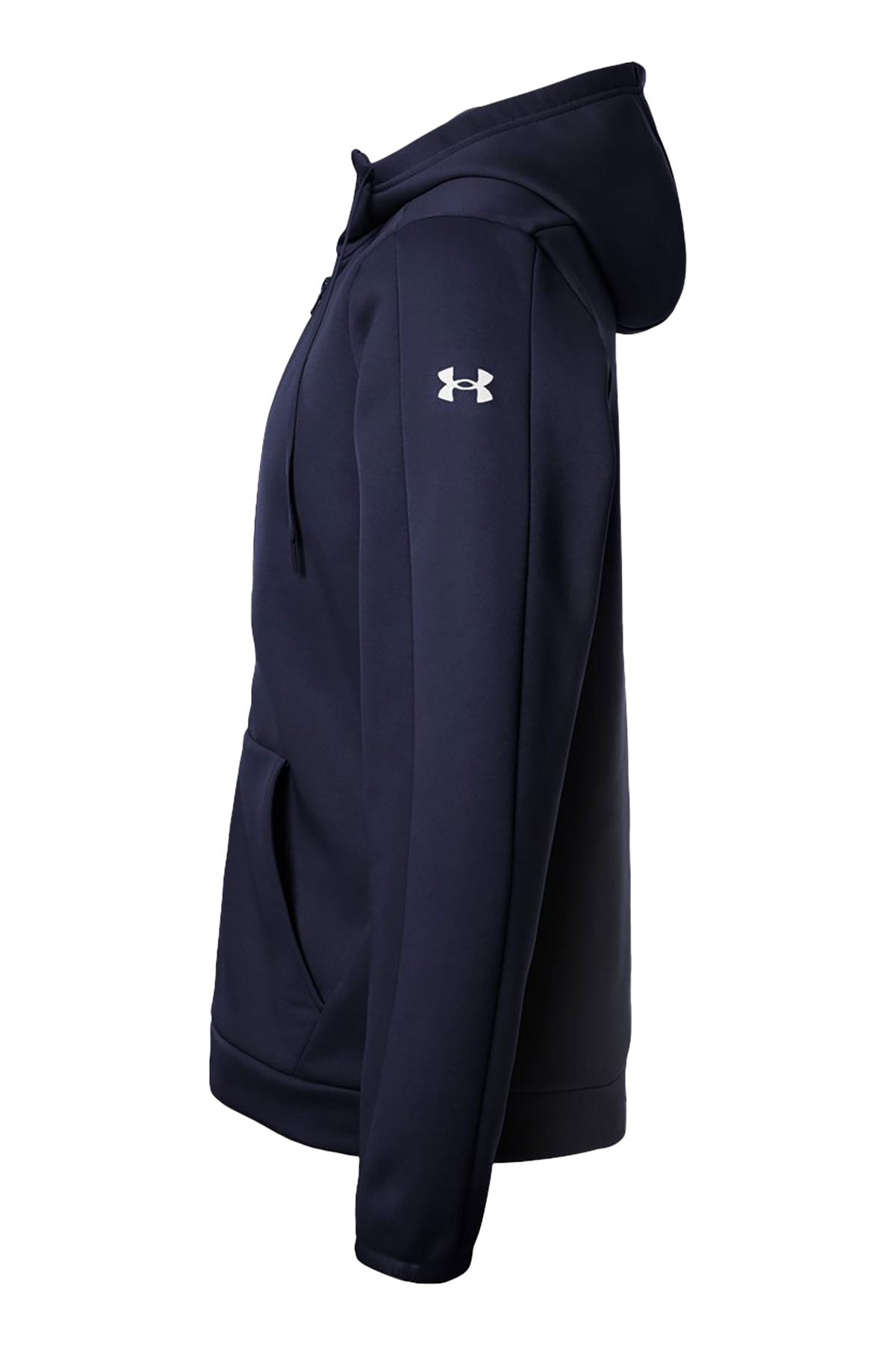 Under Armour Armour Fleece Pro Custom Hooded Full-Zips, Midnight Navy/ White