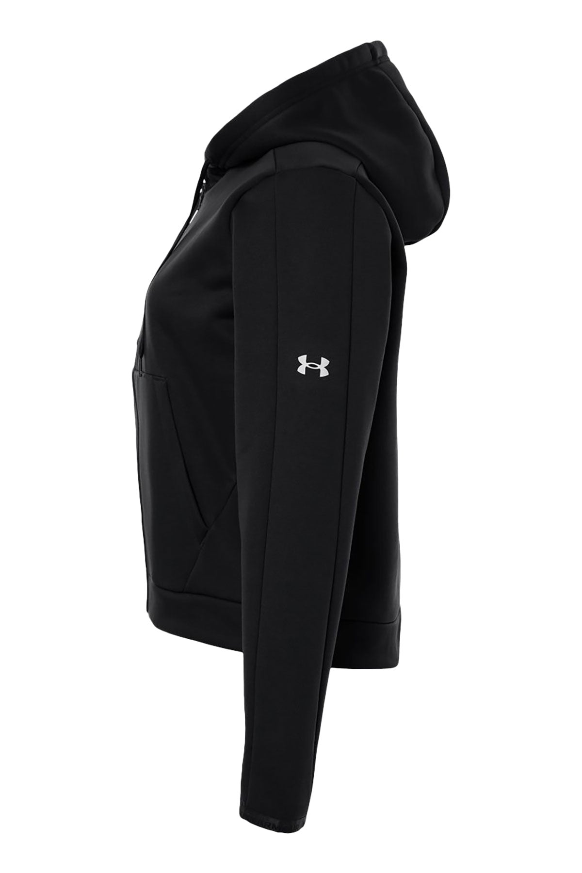 Under Armour Women's Armour Fleece Pro Custom Hooded Full-Zips, Black/ White