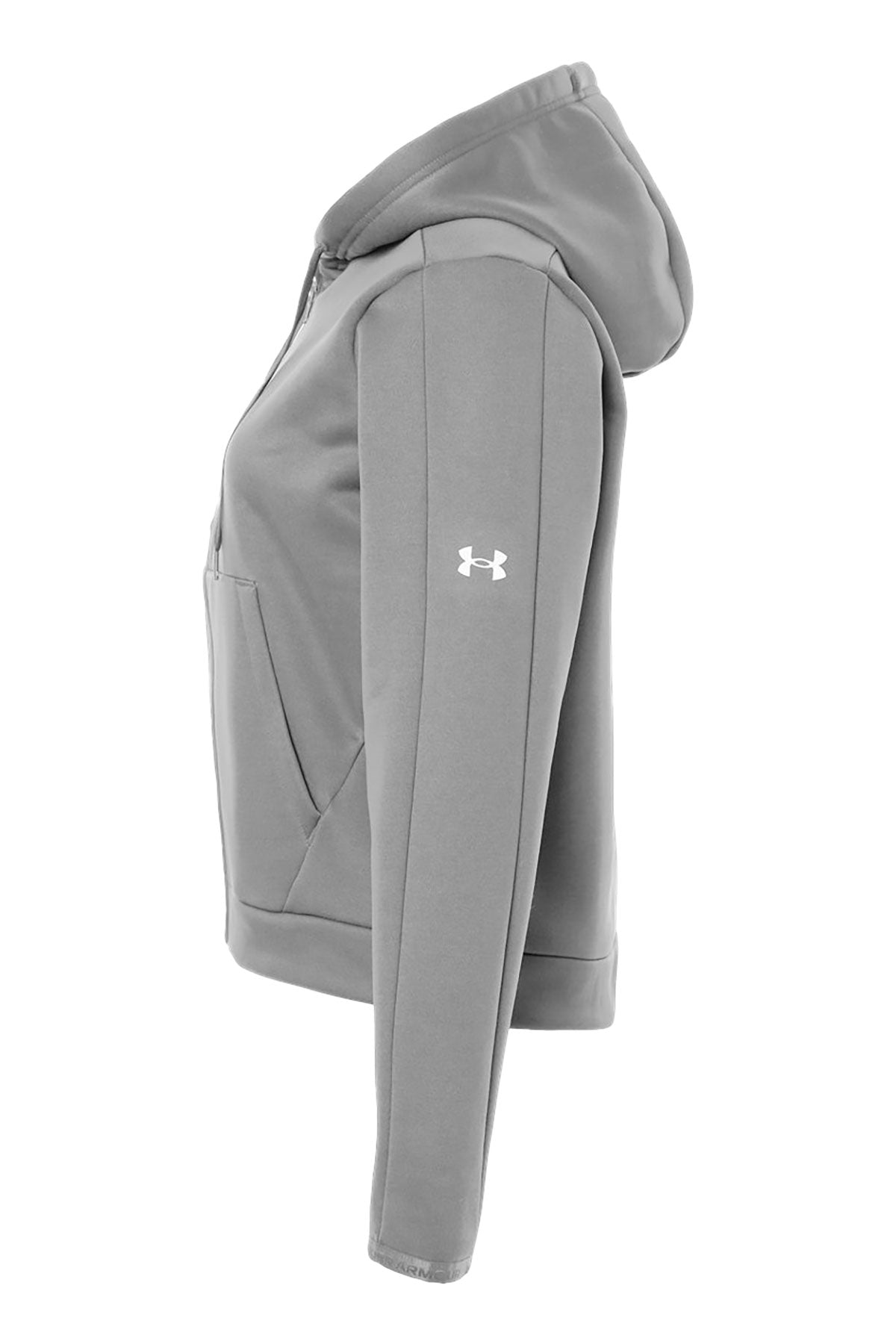 Under Armour Women's Armour Fleece Pro Custom Hooded Full-Zips, Grey/ White
