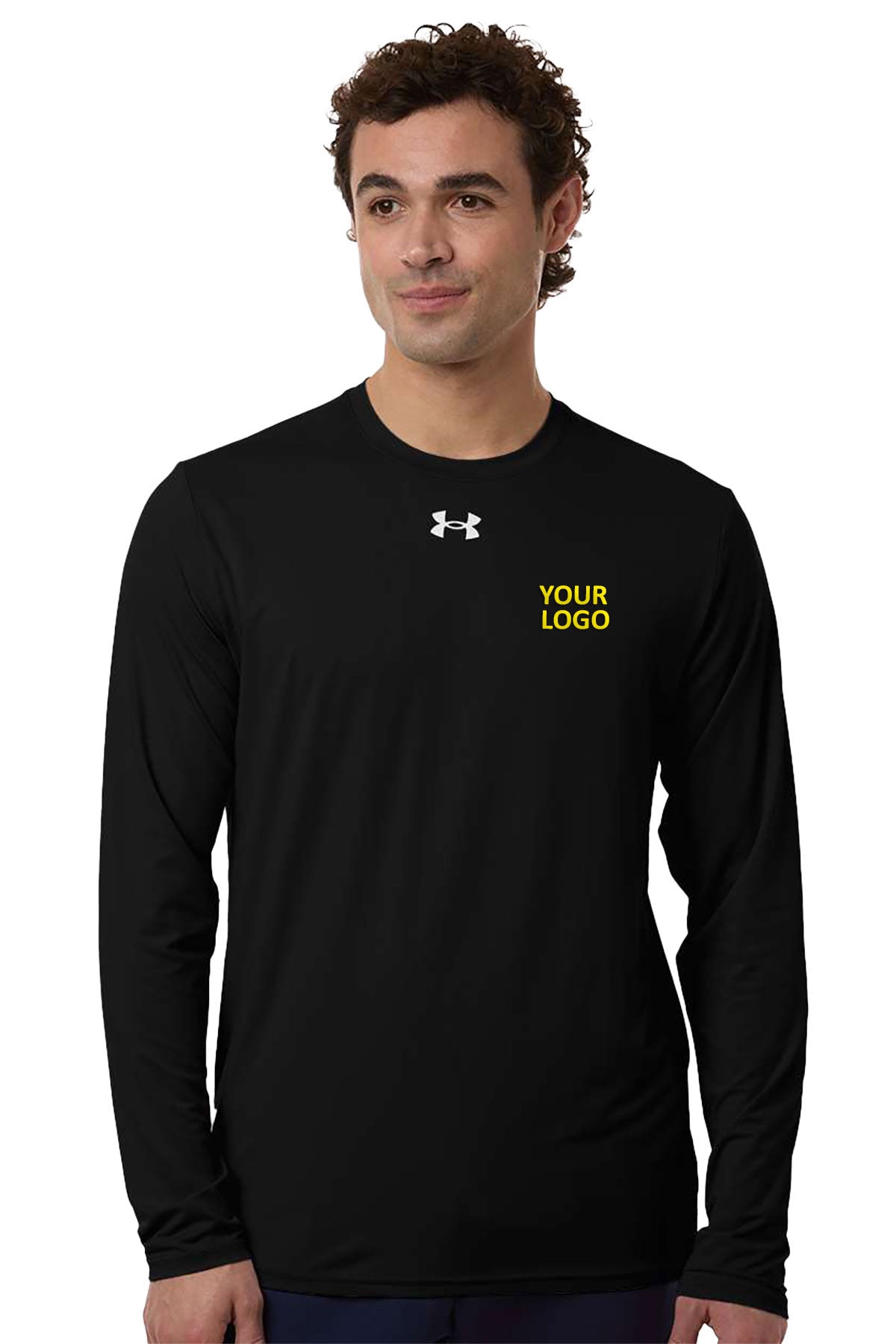 Under Armour Team Vanish Custom Long Sleeve T-Shirts, Black/ White