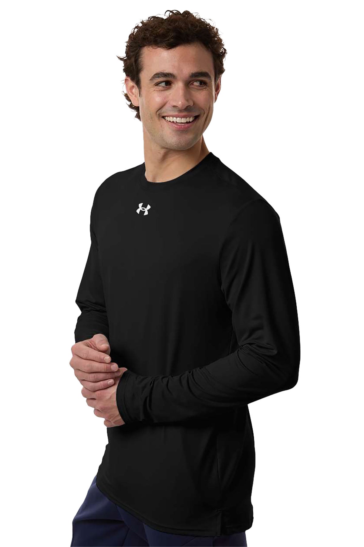 Under Armour Team Vanish Custom Long Sleeve T-Shirts, Black/ White