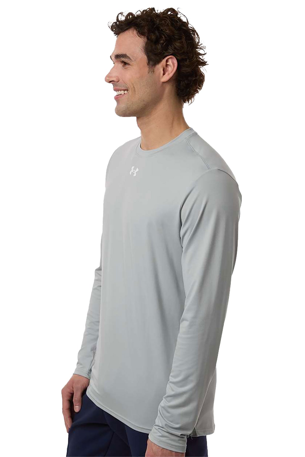 Under Armour Team Vanish Custom Long Sleeve T-Shirts, Mod Grey/ White