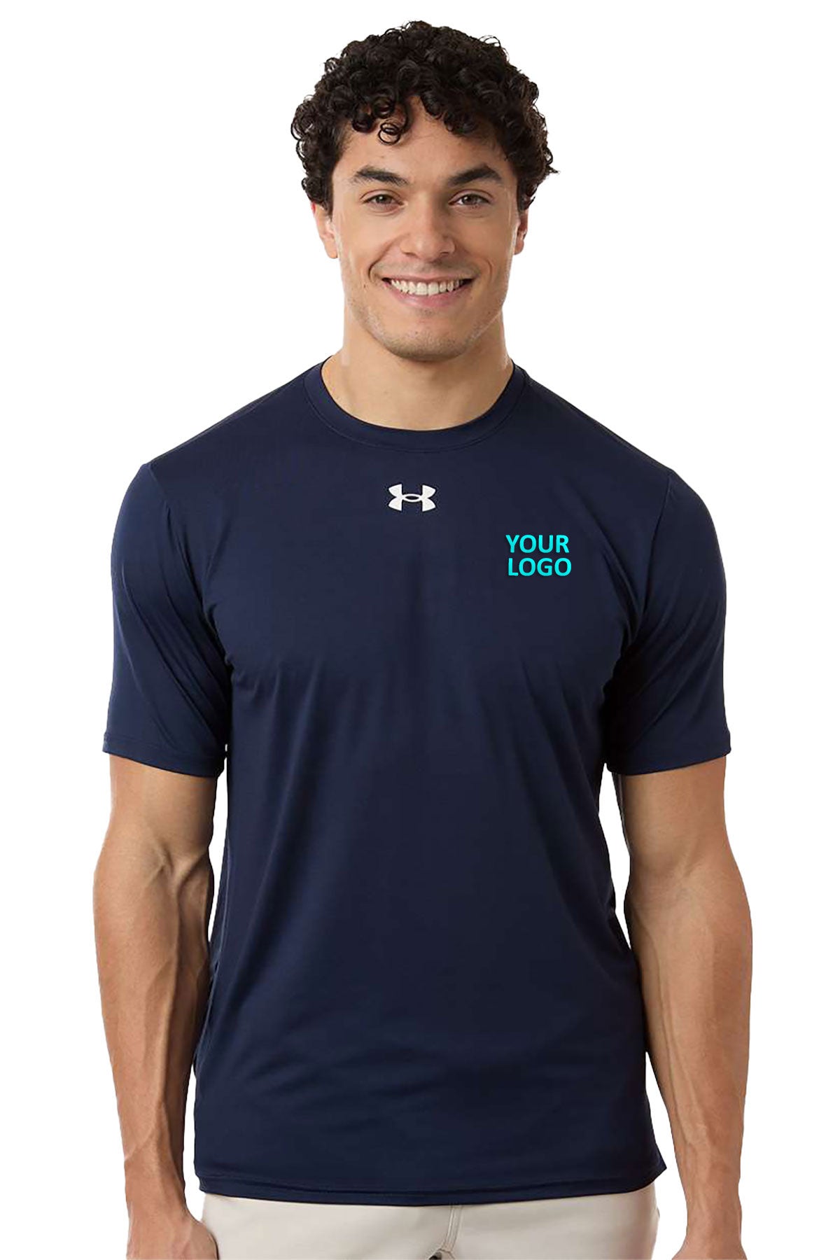 Under Armour Team Custom Vanish T-Shirts, Midnight Navy/ White