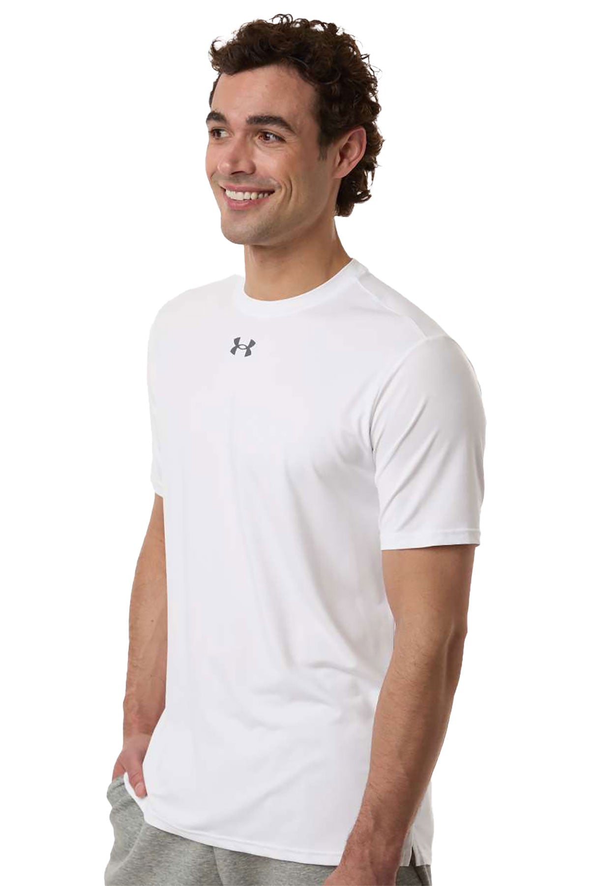 Under Armour Team Custom Vanish T-Shirts, White/ Pitch Grey