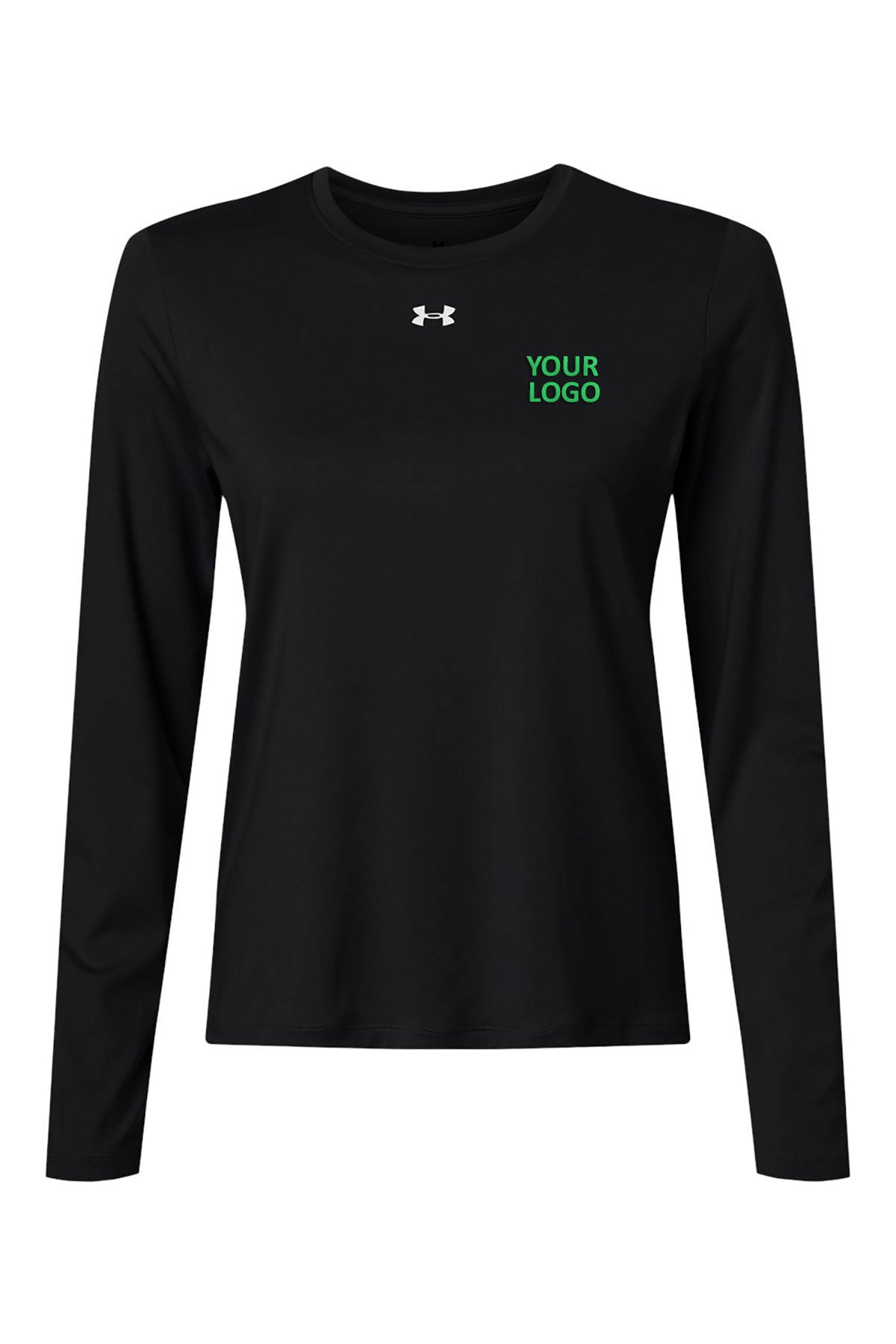 Under Armour Women's Team Vanish Custom Long Sleeve T-Shirts, Black/ White