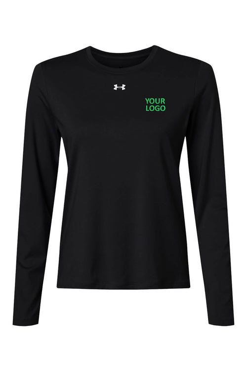 Under Armour Team Vanish Custom Long Sleeve T-Shirts, Black/ White