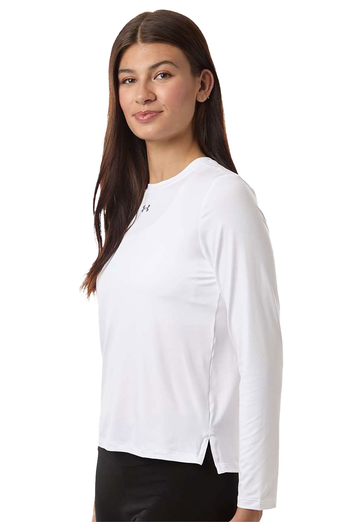 Under Armour Women's Team Vanish Custom Long Sleeve T-Shirts, White/ Pitch Grey
