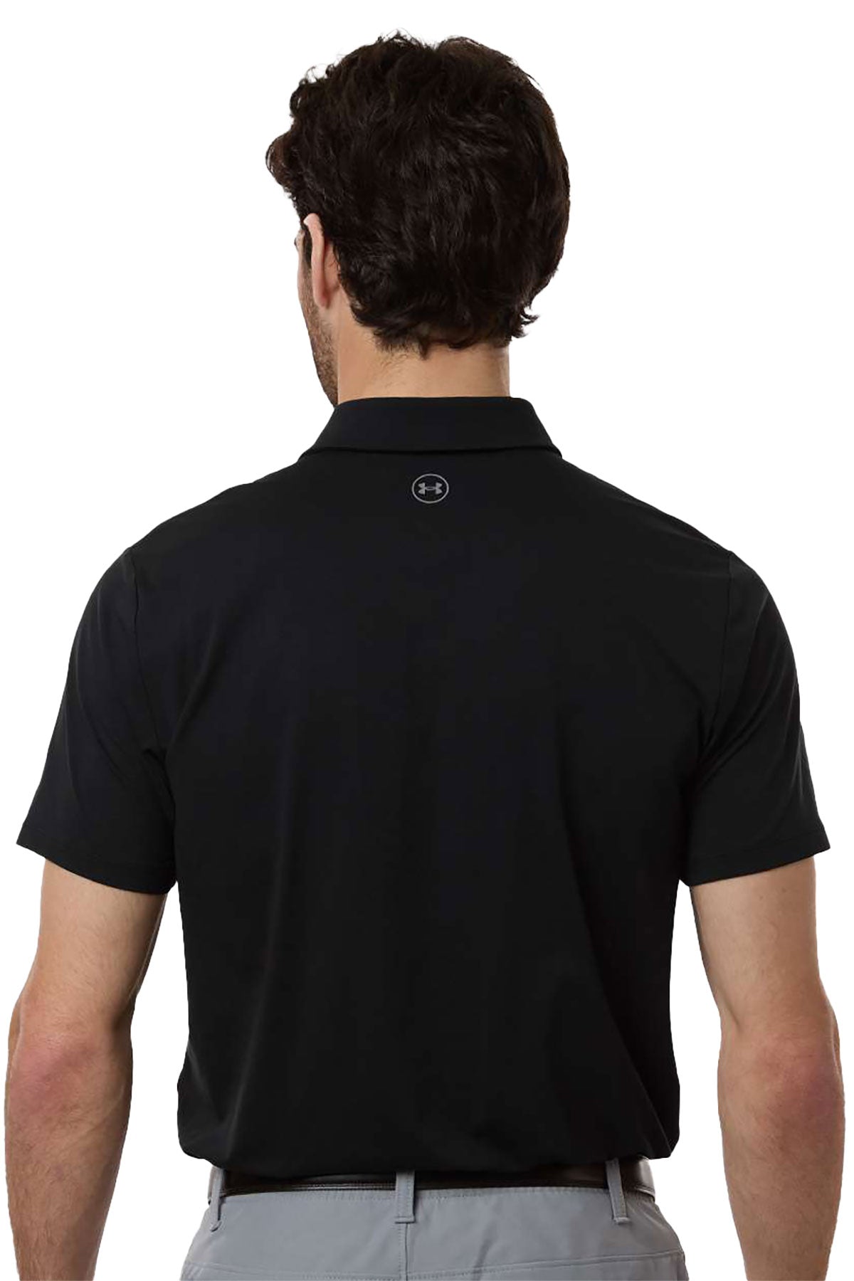Under Armour Drive Custom Bonded Polos, Black/ Steel