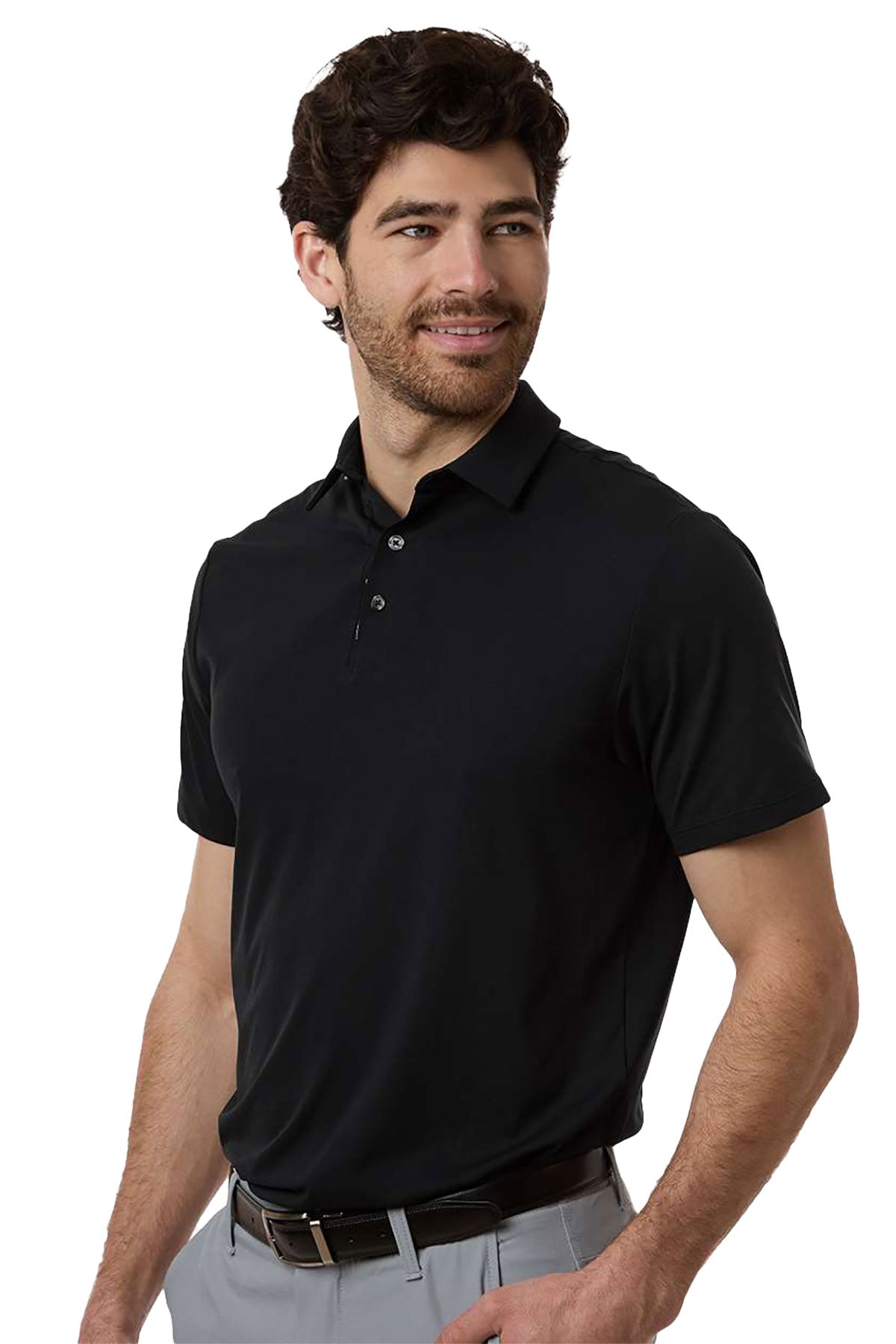 Under Armour Drive Custom Bonded Polos, Black/ Steel