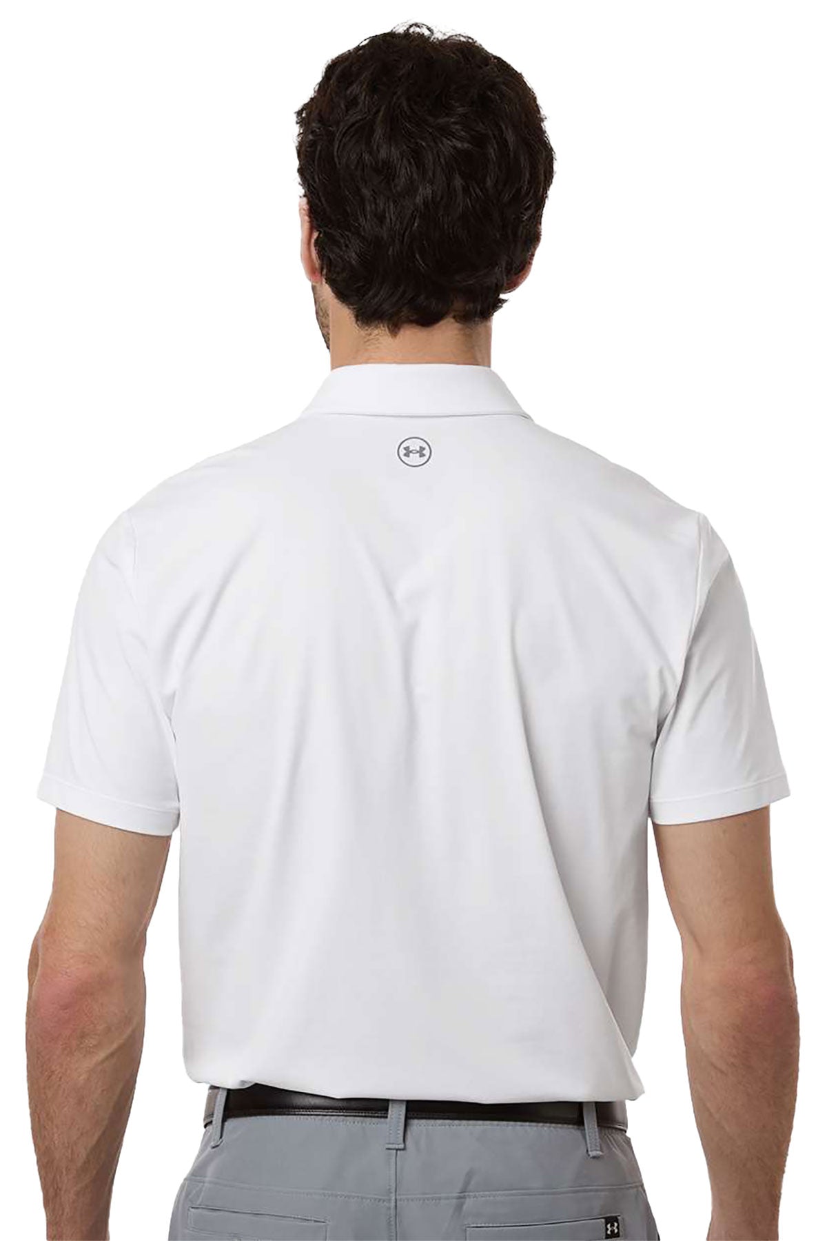 Under Armour Drive Custom Bonded Polos, White/ Grey