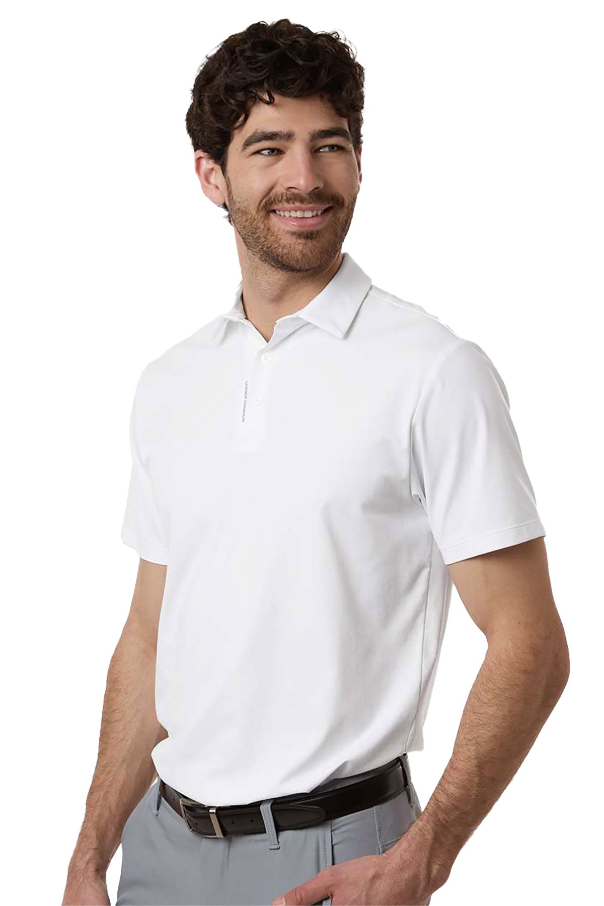 Under Armour Drive Custom Bonded Polos, White/ Grey