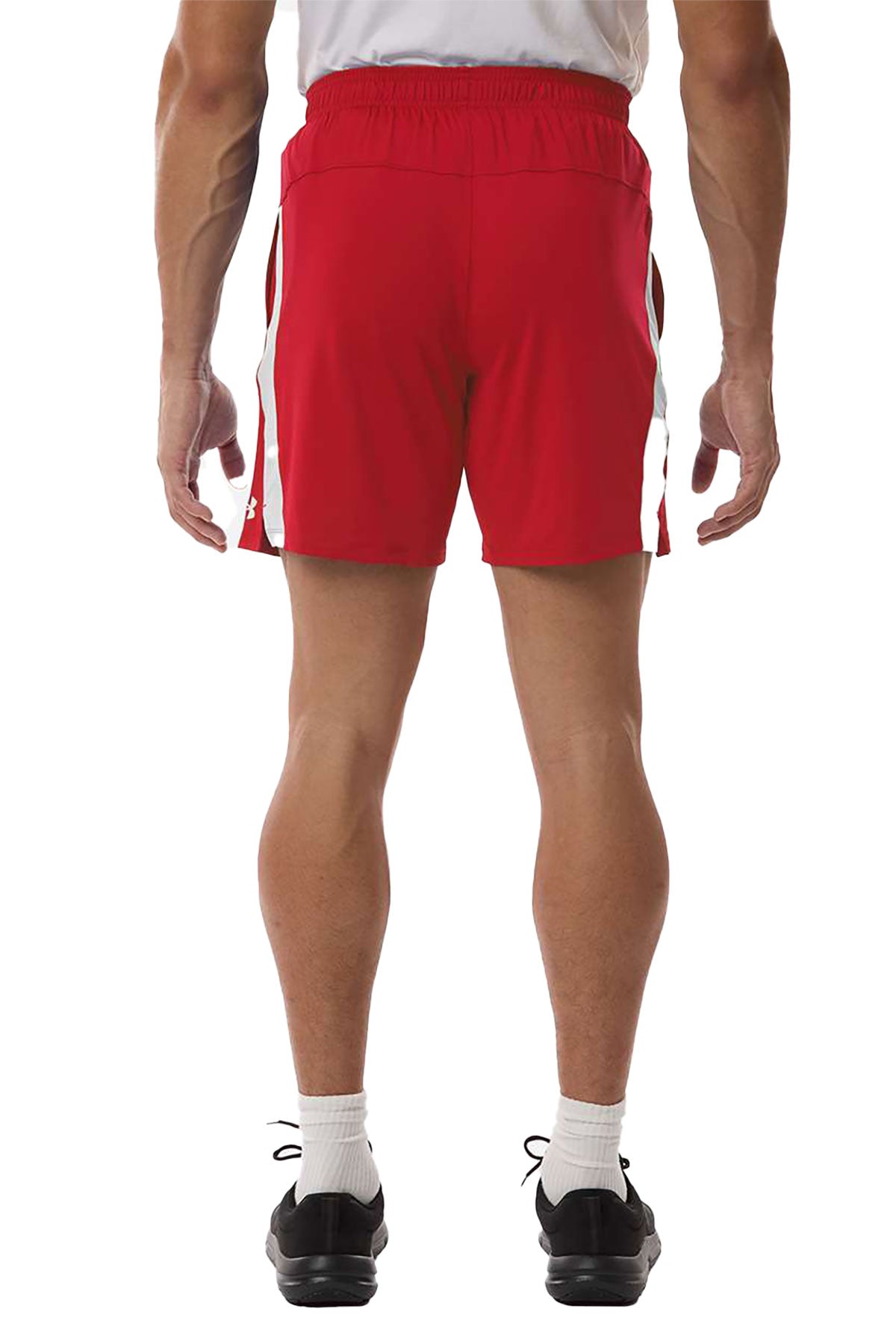 Under Armour Tech Custom Vent 7" Shorts, Red/ White
