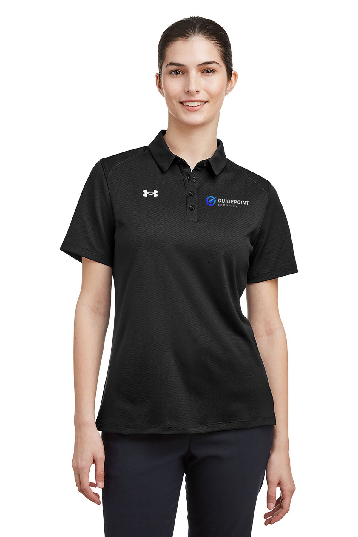 Under Armour Ladies Tech Polo, Black [GuidePoint Security]