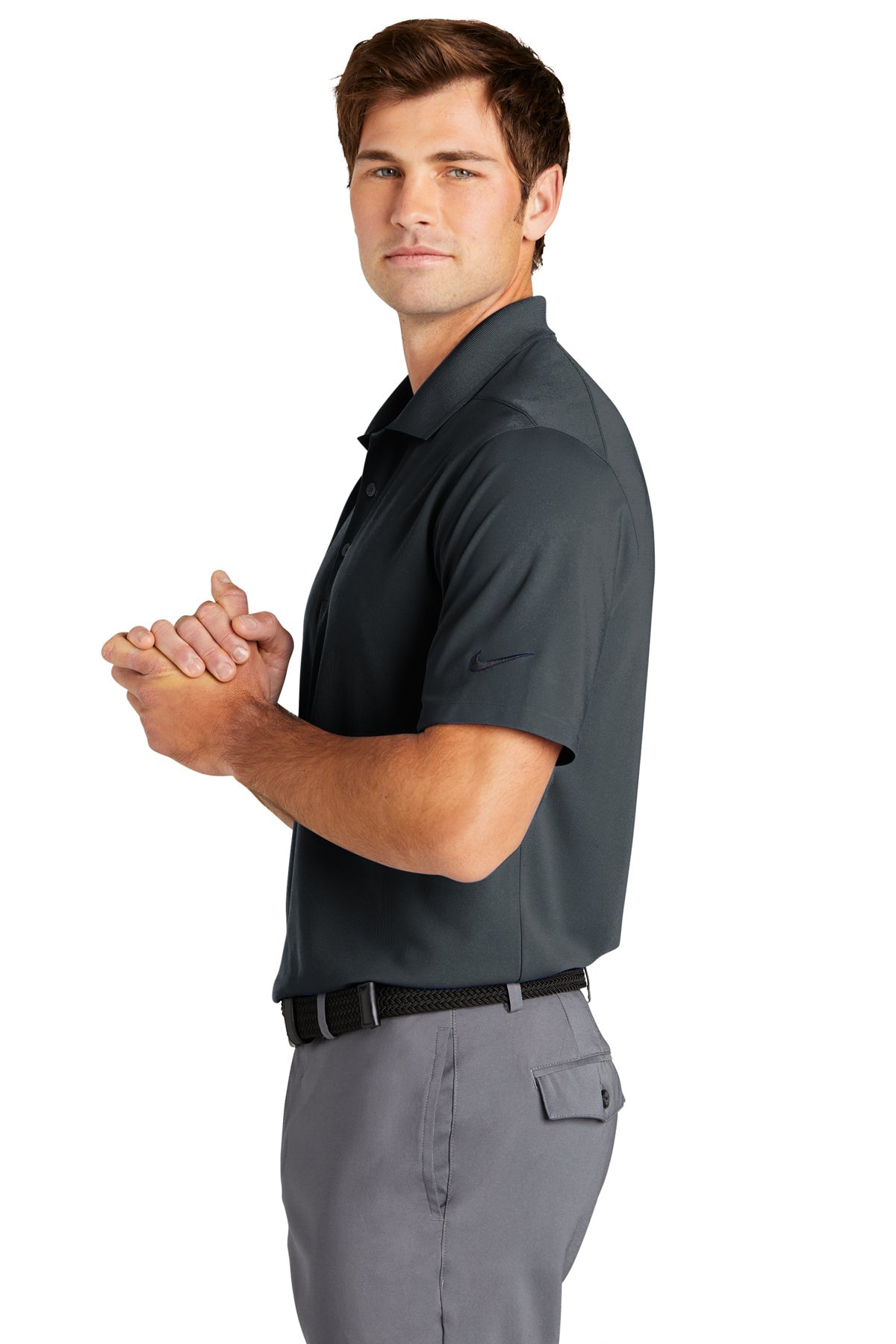 Nike Dri-FIT Micro Pique Customized Polos, Anthracite [Sherpa LLC]