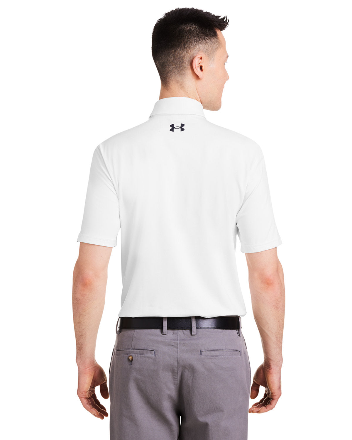 Under Armour Mens Custom Recycled Polos, White