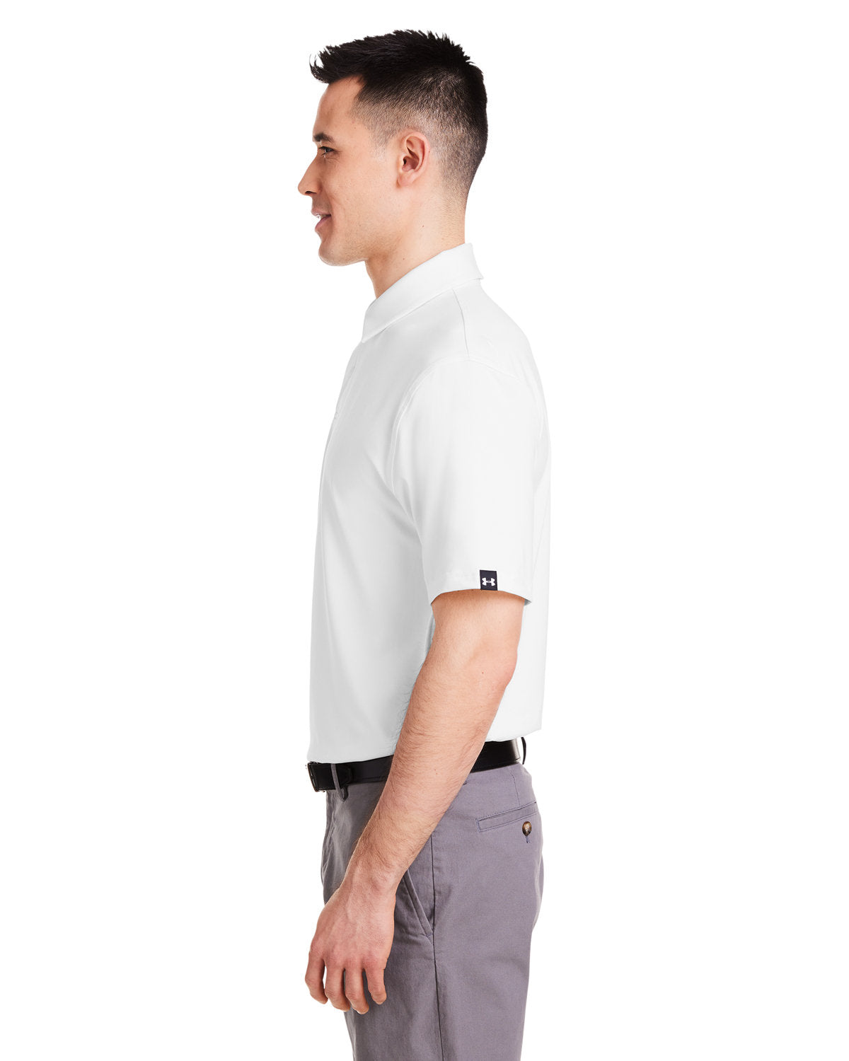 Under Armour Mens Custom Recycled Polos, White