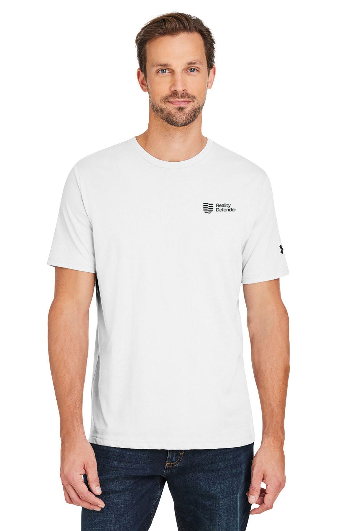 Under Armour Mens Athletic 2.0 Custom T-Shirts, White [Reality Defender]